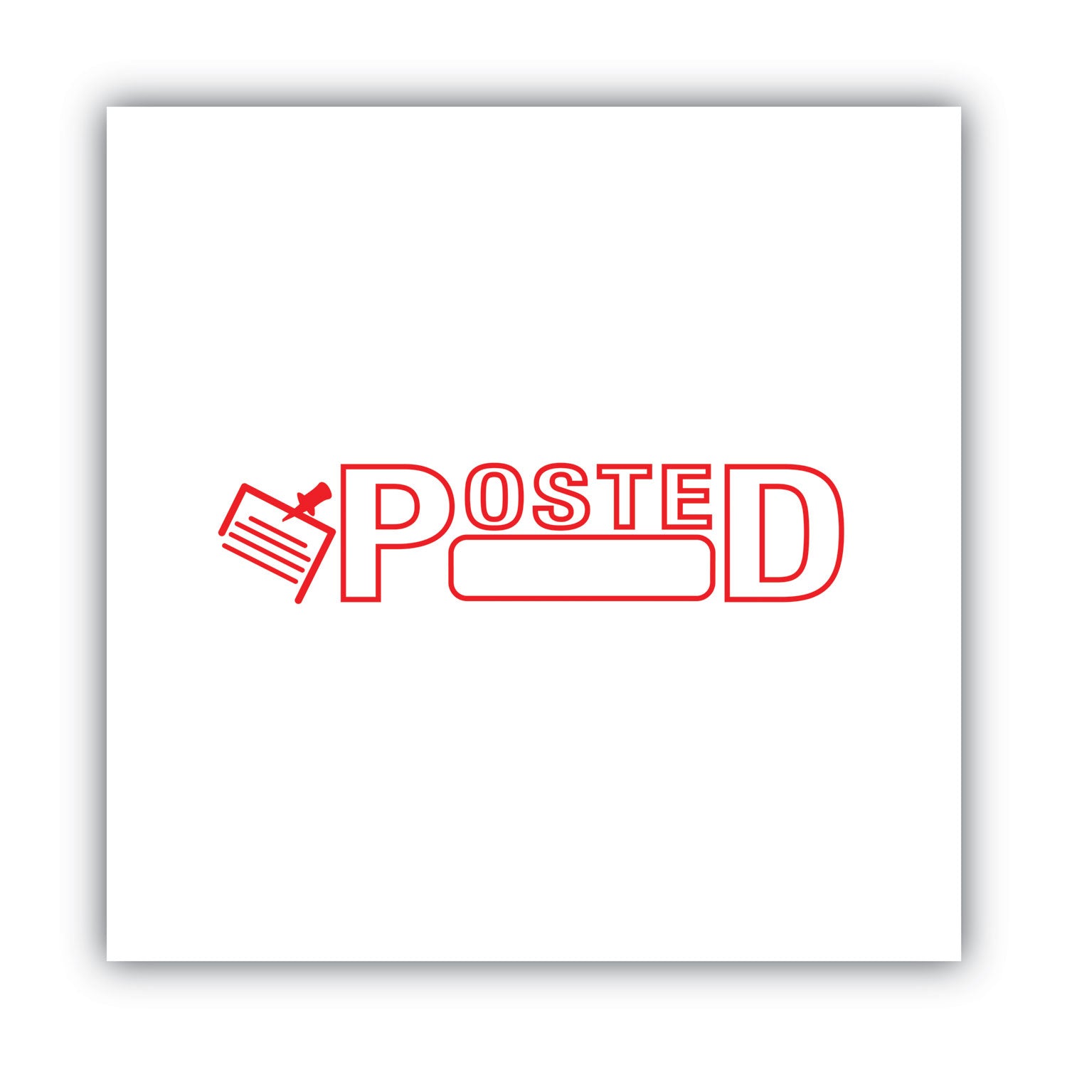ACCUSTAMP2® Pre-Inked Self-Inking Stamp - Red Ink, 