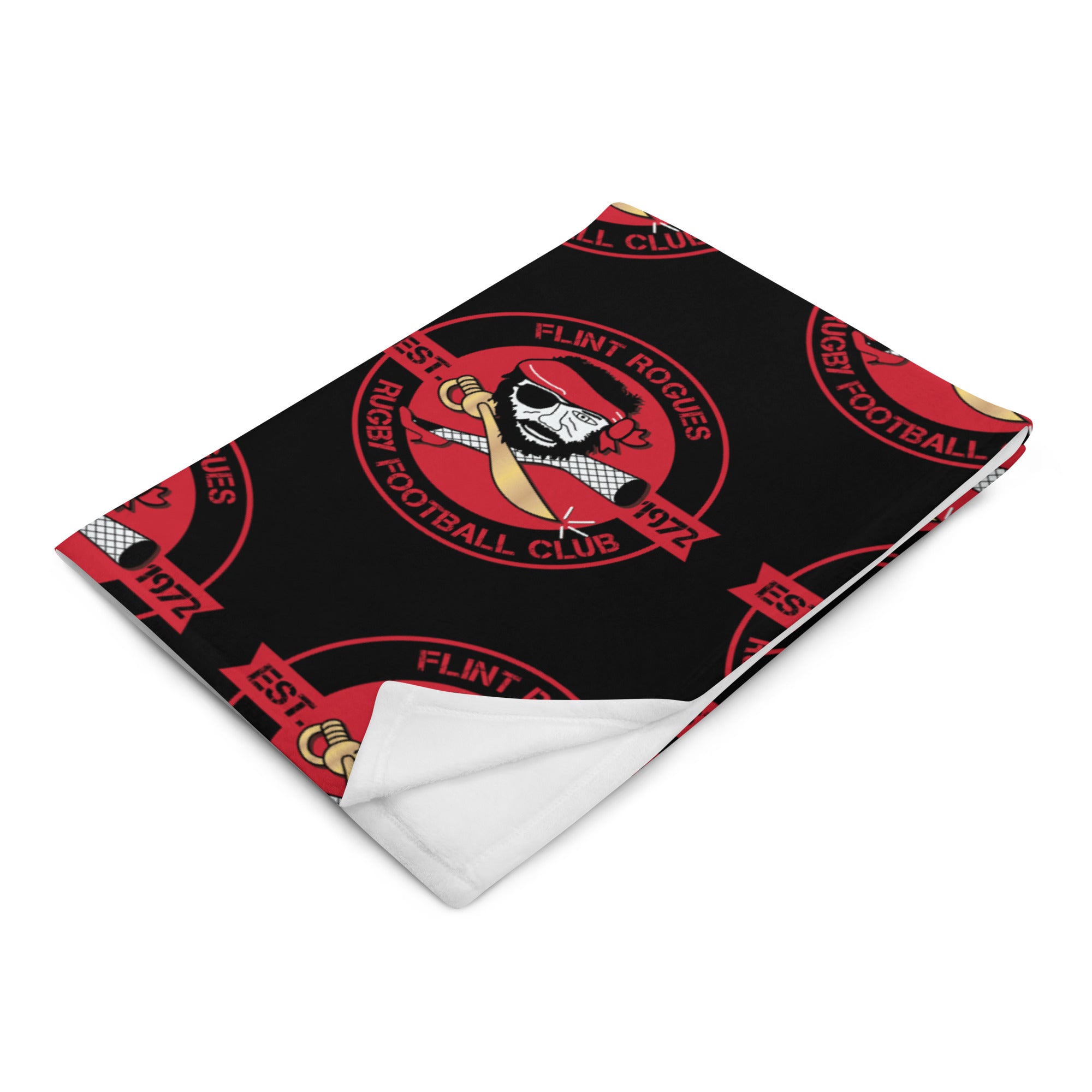 Flint Rogues RFC Throw Blanket - Soft & Cozy Football Team Blanket for Home, Office, and Game Day | Perfect Gift for Sports Fans
