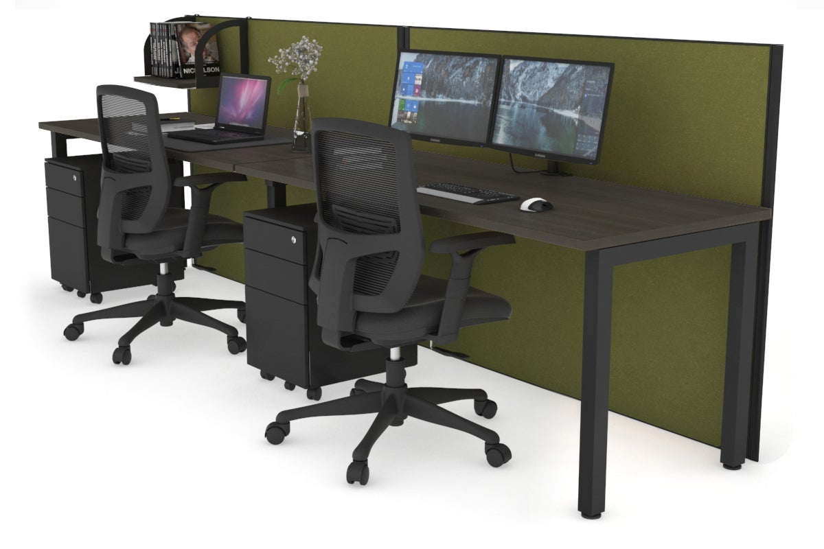 Horizon Quadro 2 Person Office Workstation with Square Legs - 1400L x 700W Dimensions - Perfect for Collaborative Workspaces & Home Offices