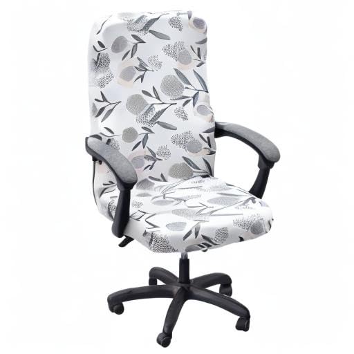 CRFATOP Universal Stretch Office Chair Cover - Durable Zipper Design for Computer Desk Chairs, High Back Chair Slipcover (Size L, Model A03) - Perfect for Home Office, Gaming Setup & Workspace Protection
