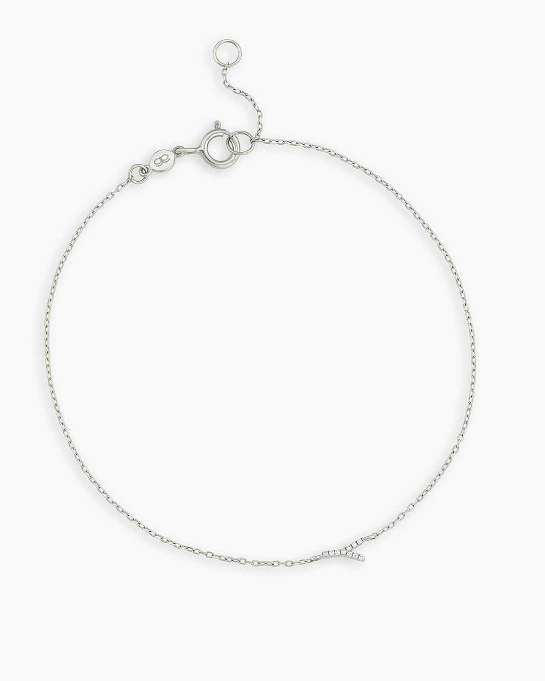 Diamond Pavé Alphabet Bracelet - Personalized Initial Letter Bracelet for Women, Sterling Silver or Gold Plated, Elegant Gift for Birthday, Anniversary, Valentine's Day | Perfect for Everyday Wear & Special Occasions