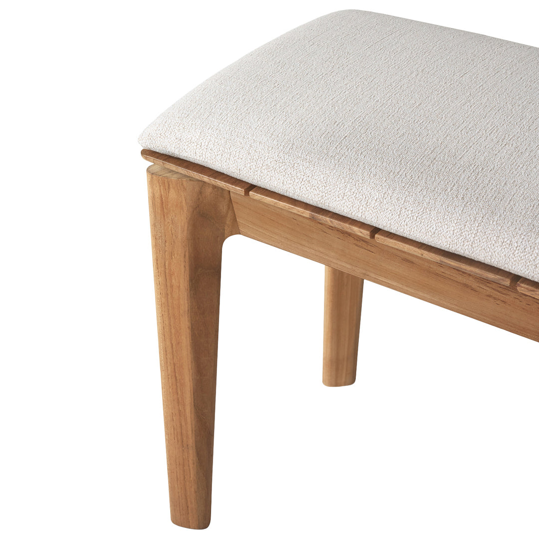 Bok Outdoor Bench with Cushion - Weather-Resistant Patio Furniture for Garden, Deck, or Backyard Relaxation