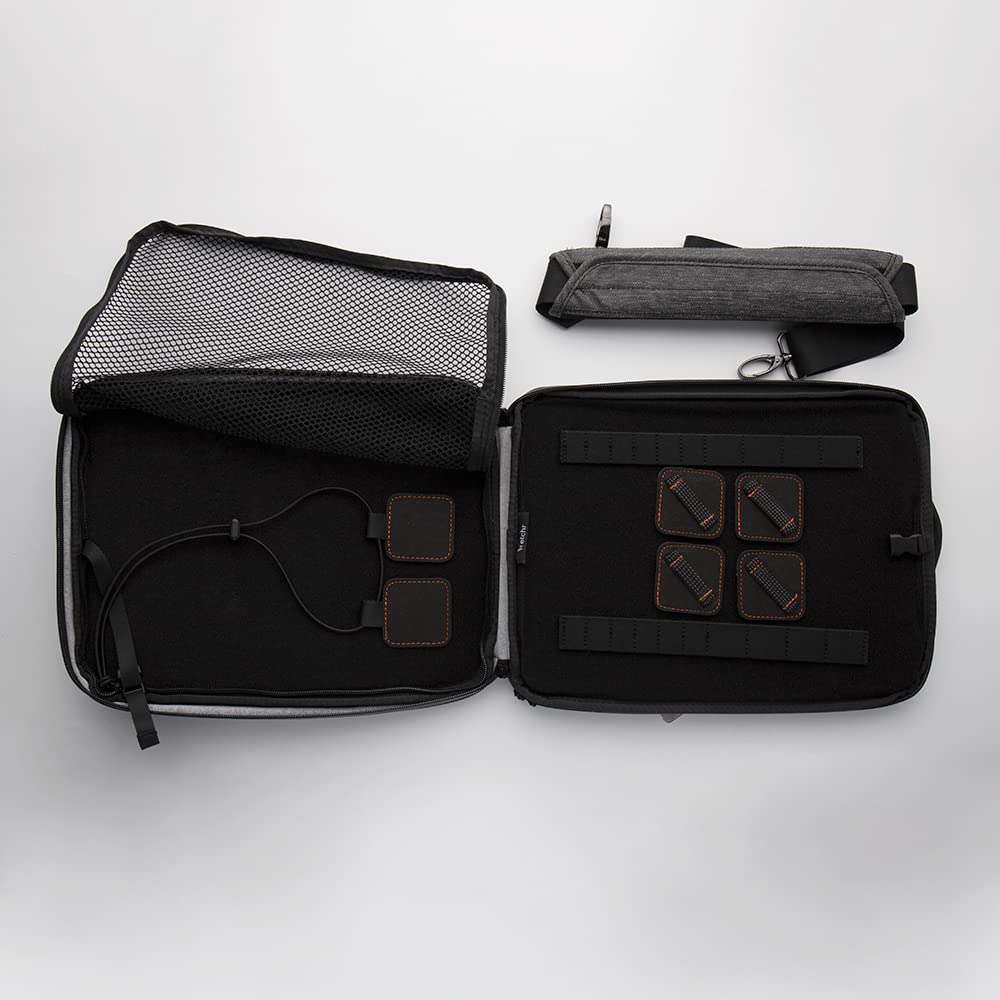 Etchr Slate Mini Satchel - 2-in-1 Waterproof Art Travel Case & Messenger Bag for Sketching Supplies - Compact Plein Air Painting Portfolio with Tripod Mount - Perfect for Outdoor Artists & Urban Commuters