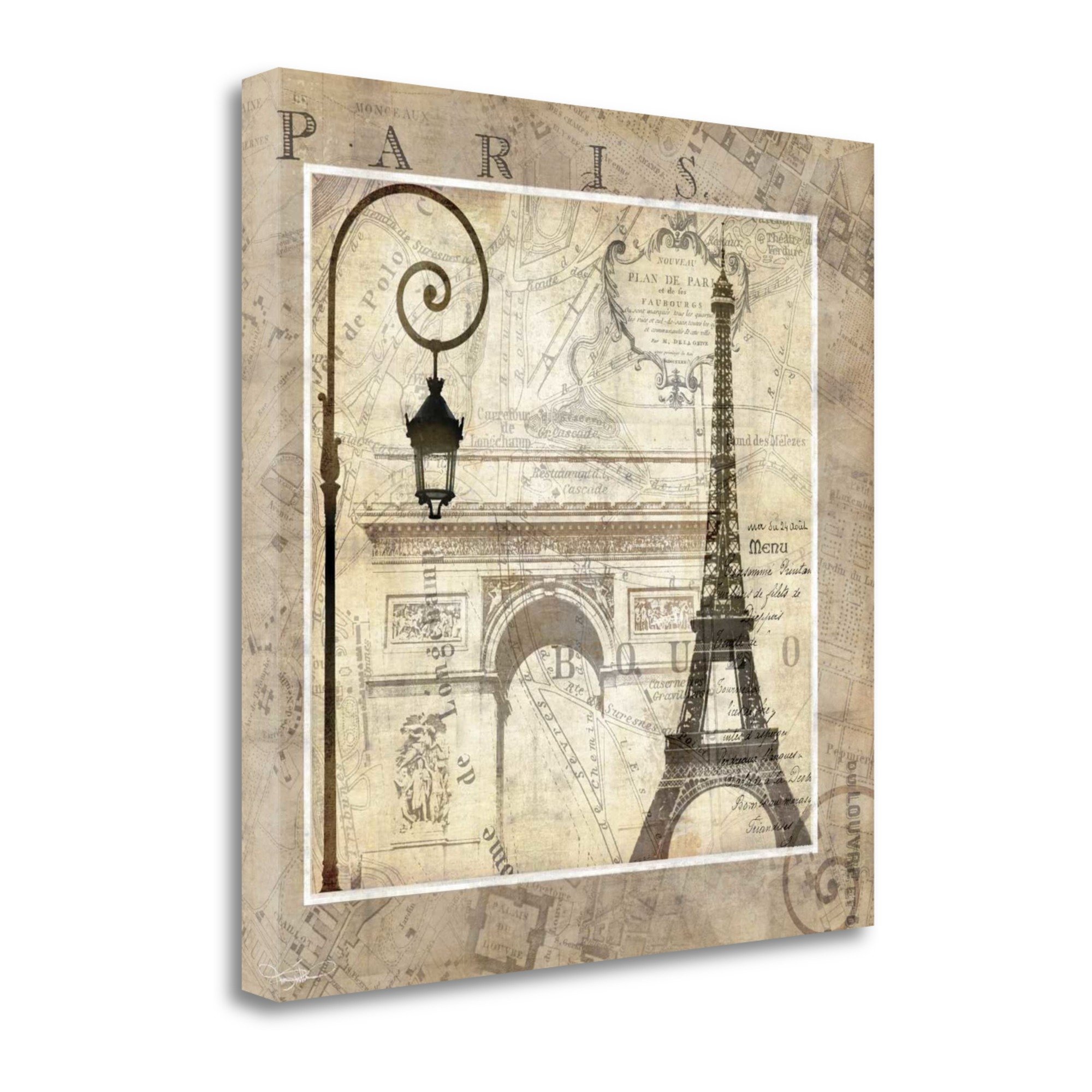 Paris Holiday by Keith Mallett - Premium Giclee Art Print on Gallery Wrapped Canvas - Ready to Hang Wall Decor for Living Room, Bedroom & Office