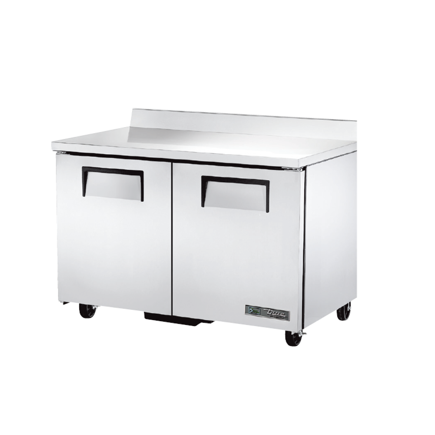 TWT 48 Inch True Commercial Worktop Refrigerator with 2 Solid Doors - Perfect for Restaurants, Cafes & Commercial Kitchens