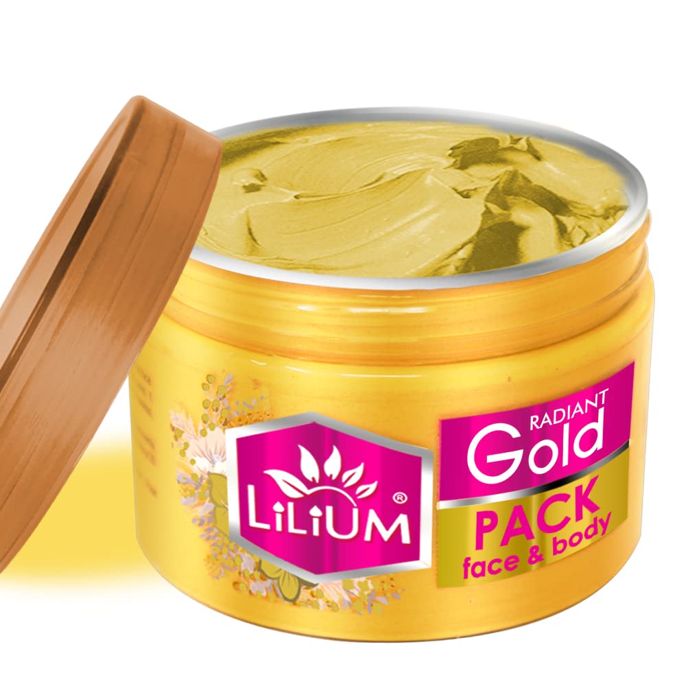 Lilium Gold Face Pack - 250gm Natural Skin Brightening & Glow Treatment for Radiant Complexion | Perfect for Daily Skincare & Spa Nights
