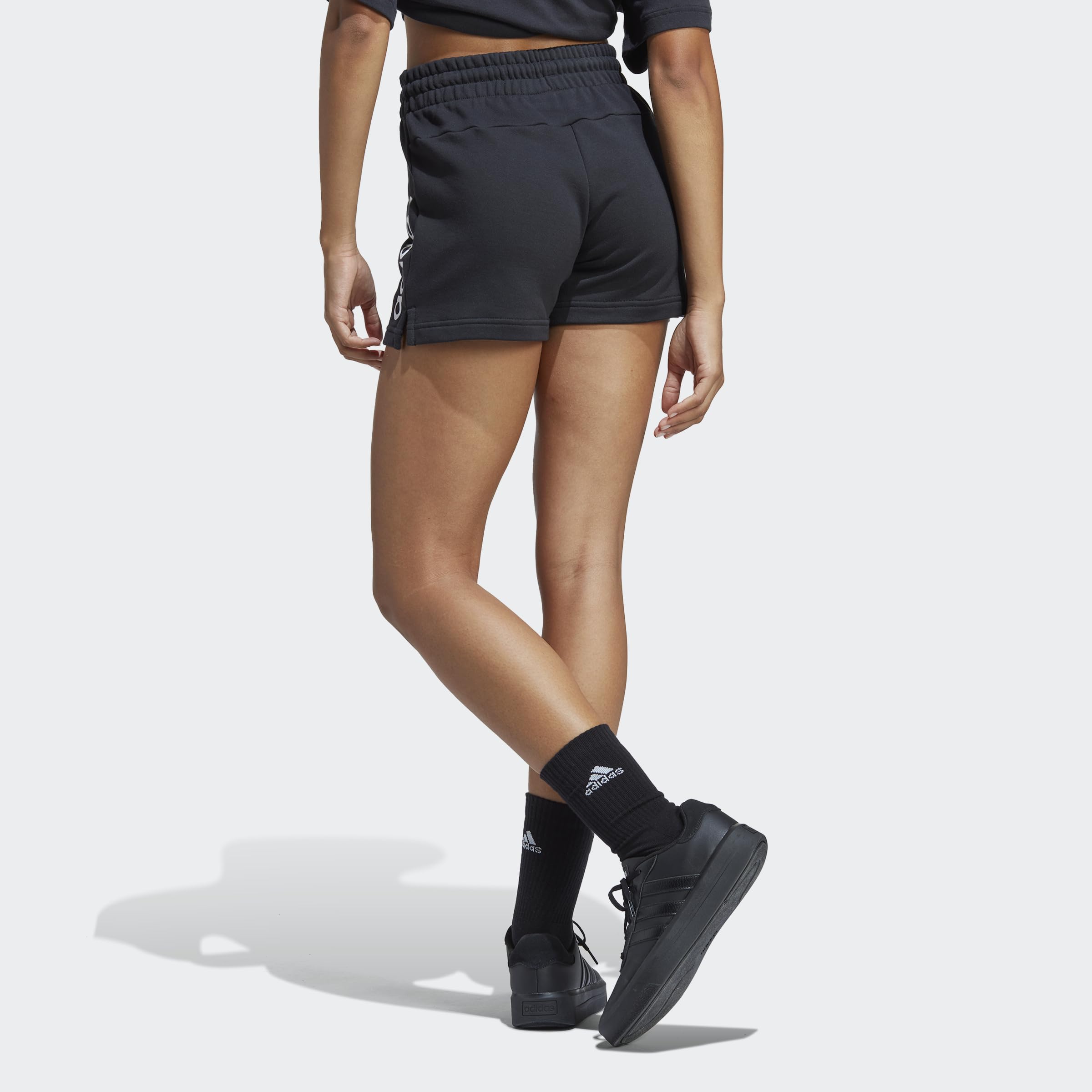 Adidas Women's Essentials Linear French Terry Shorts - Comfortable Athletic Shorts for Running, Yoga & Lounge Wear