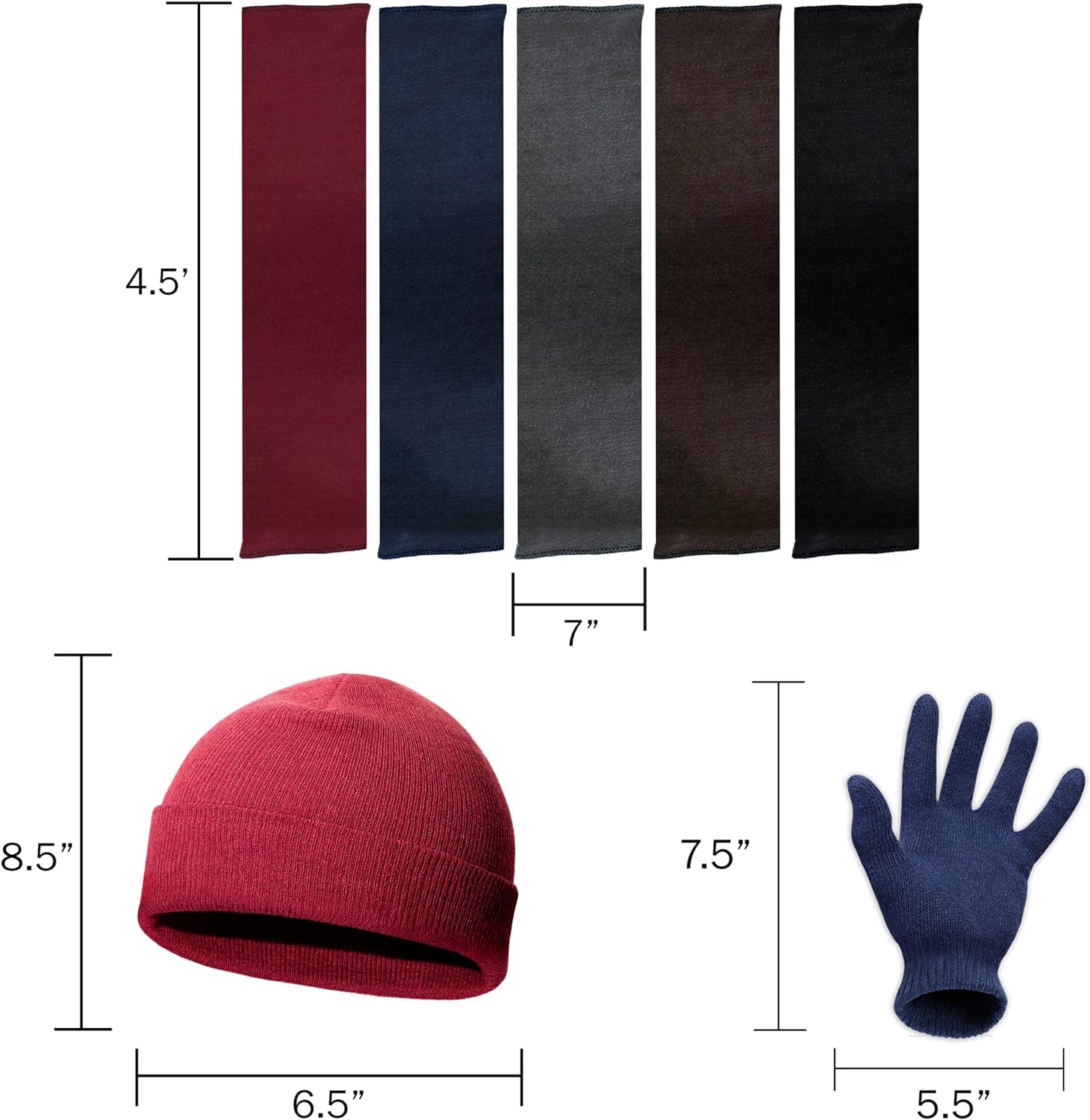 72-Pack Winter Accessories Bundle - 24 Pairs of Gloves, 24 Scarves & 24 Beanies - Bulk Cold Weather Supplies for Emergency Kits, Homeless Shelters & Charity Donations - Perfect for Winter Survival, Outdoor Activities & Community Support