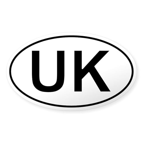 Clear - United Kingdom Oval Car Sticker Uk