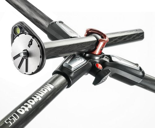 Manfrotto 055 3-Section Aluminum Tripod with 90° Center Column - Professional Camera Tripod for DSLR, Video & Photography - Perfect for Outdoor, Studio & Travel Use