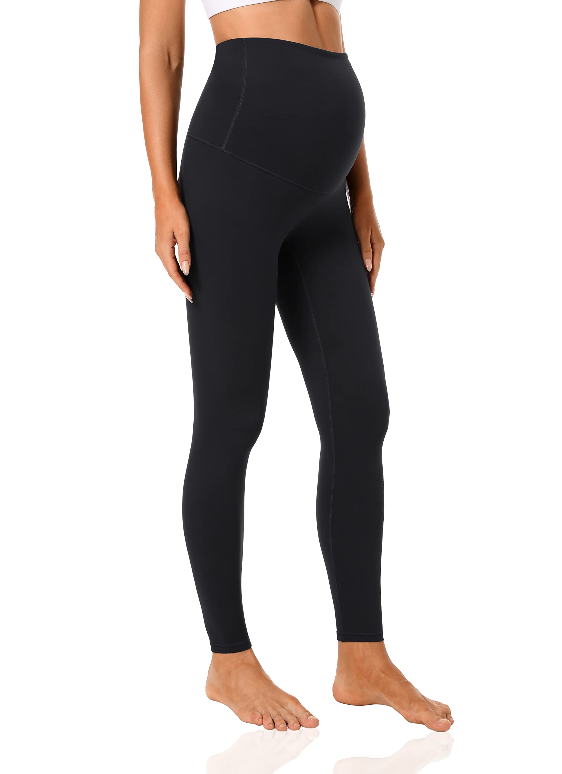 Foucome Women's Maternity Leggings - Over The Belly Full Length Pregnancy Yoga Pants for Active Wear & Workout - Perfect for Yoga, Gym, and Everyday Comfort