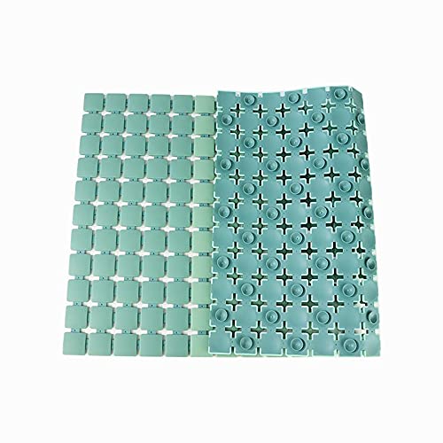 Non-Slip Bath Mat for Shower & Bathtub - Washable Anti-Skid Safety Floor Mat for Kids & Elderly - Gradient Green Shower Stall Carpet - Perfect for Bathroom Safety & Comfort