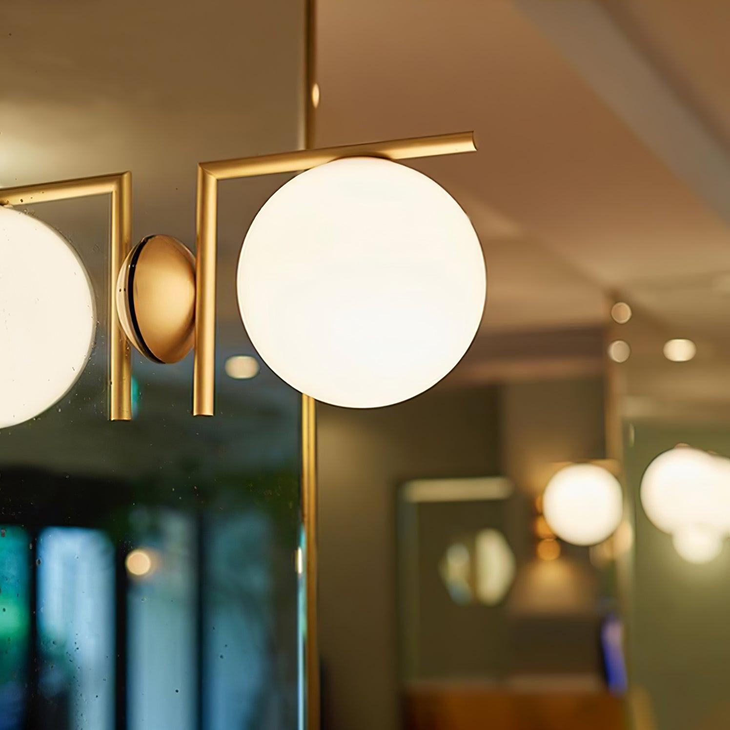 Handmade Blown Glass Opal Wall Lamp - Elegant Modern Lighting for Living Room, Bedroom & Hallway - Perfect for Ambient and Decorative Illumination