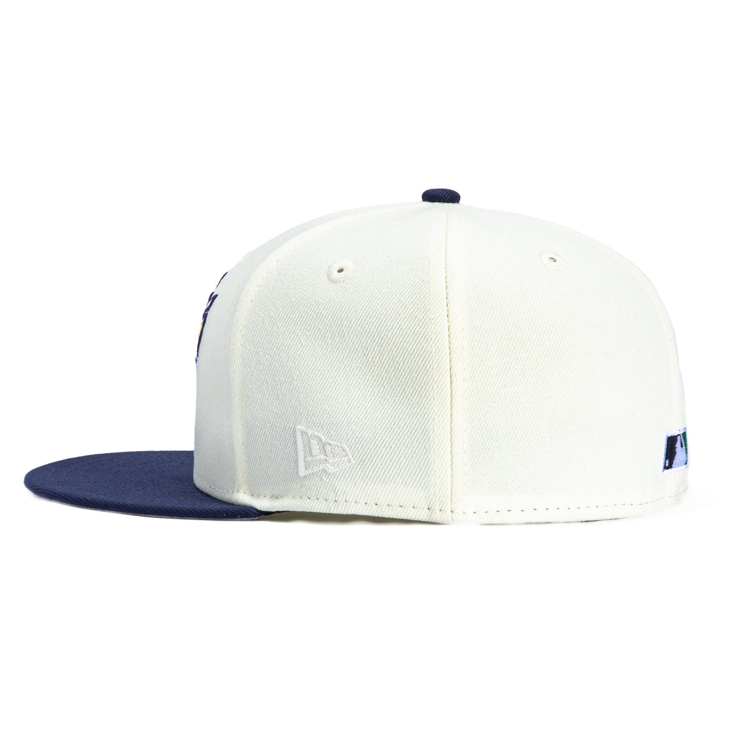 New Era 59Fifty Tampa Bay Rays MLB Jersey Snapback Hat - White & Light Navy Baseball Cap for Men & Women - Perfect for Games, Sports Events & Casual Wear