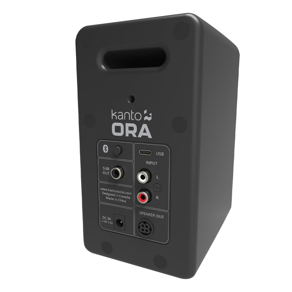 Kanto ORAMB 100W Bluetooth 5.0 Computer Speakers with USB-C Input - Bi-Amplified Desktop Audio System | 100Hz Auto Crossover | Studio Monitor Sound Quality | Perfect for Gaming, Music Production & Home Office (Black)