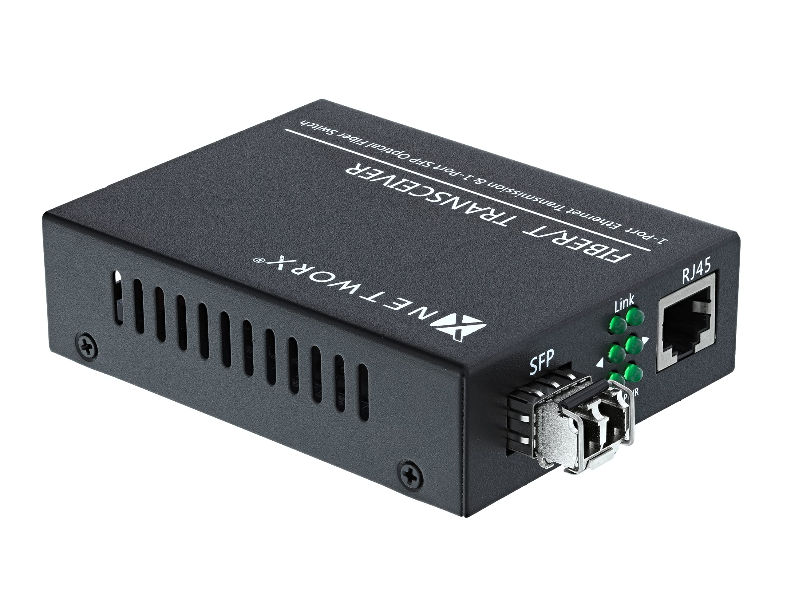 Networx® Gigabit Ethernet Fiber Media Converter - UTP to 1000Base-LX - LC Multimode, 550m, 1300/1310nm | High-Speed Network Conversion for Office, Data Center & Industrial Applications