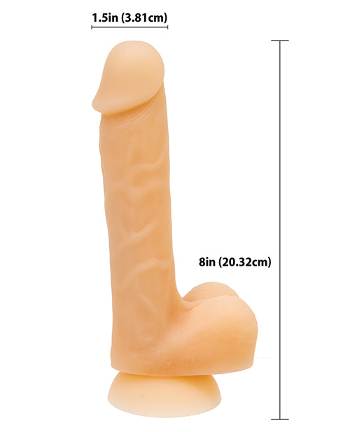 Flexible 8-Inch David Silicone Dildo - Realistic Bendable Adult Toy for Couples & Solo Play - Vanilla Scented Pleasure for Enhanced Intimacy & Sensual Exploration