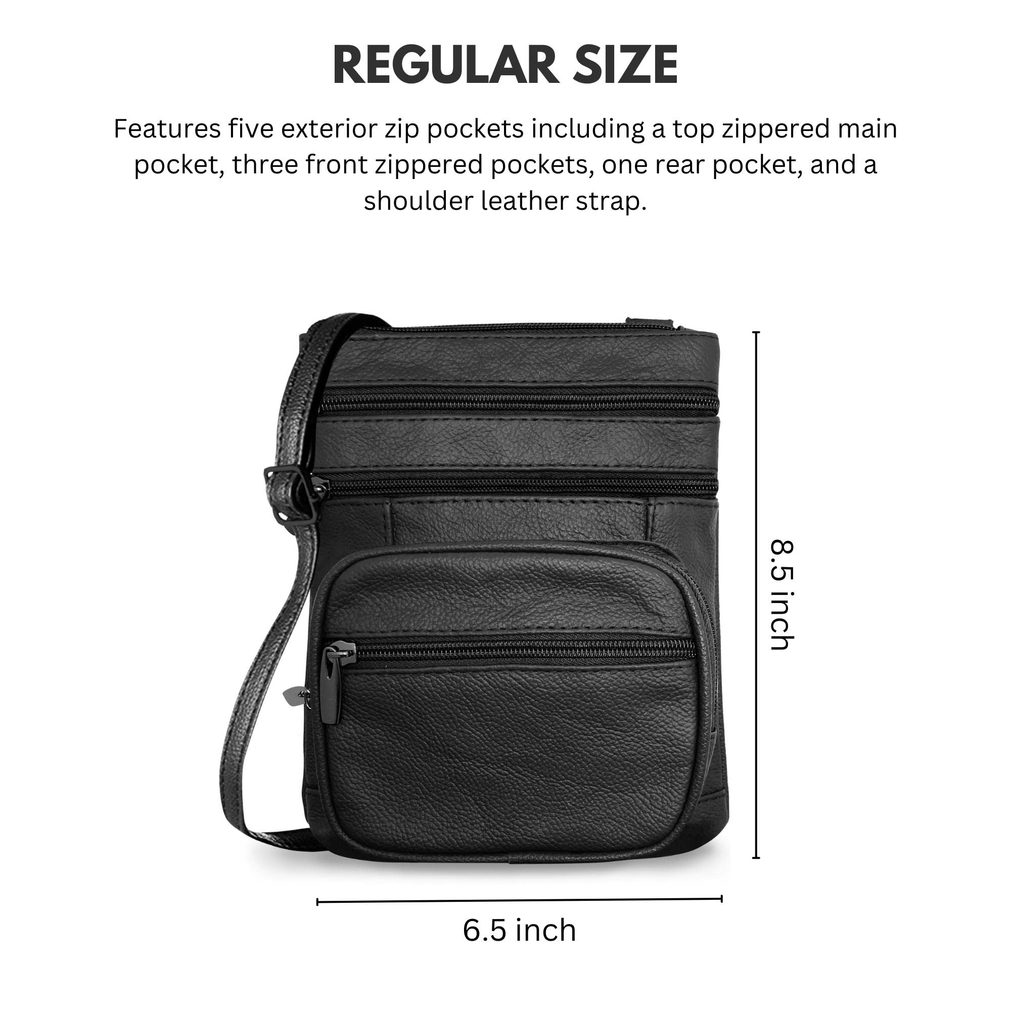 Genuine Leather Crossbody Bag for Women - Soft Shoulder Sling Purse & Handbag | Perfect for Work, Travel & Everyday Use