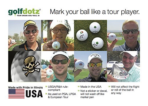 Premium Golf Ball Markers & Stickers - Unique Golf Ball Stamps & Durable Decals for Men & Women | Golfdotz Golf Accessories for Personalized Ball Identification & Game Enhancement