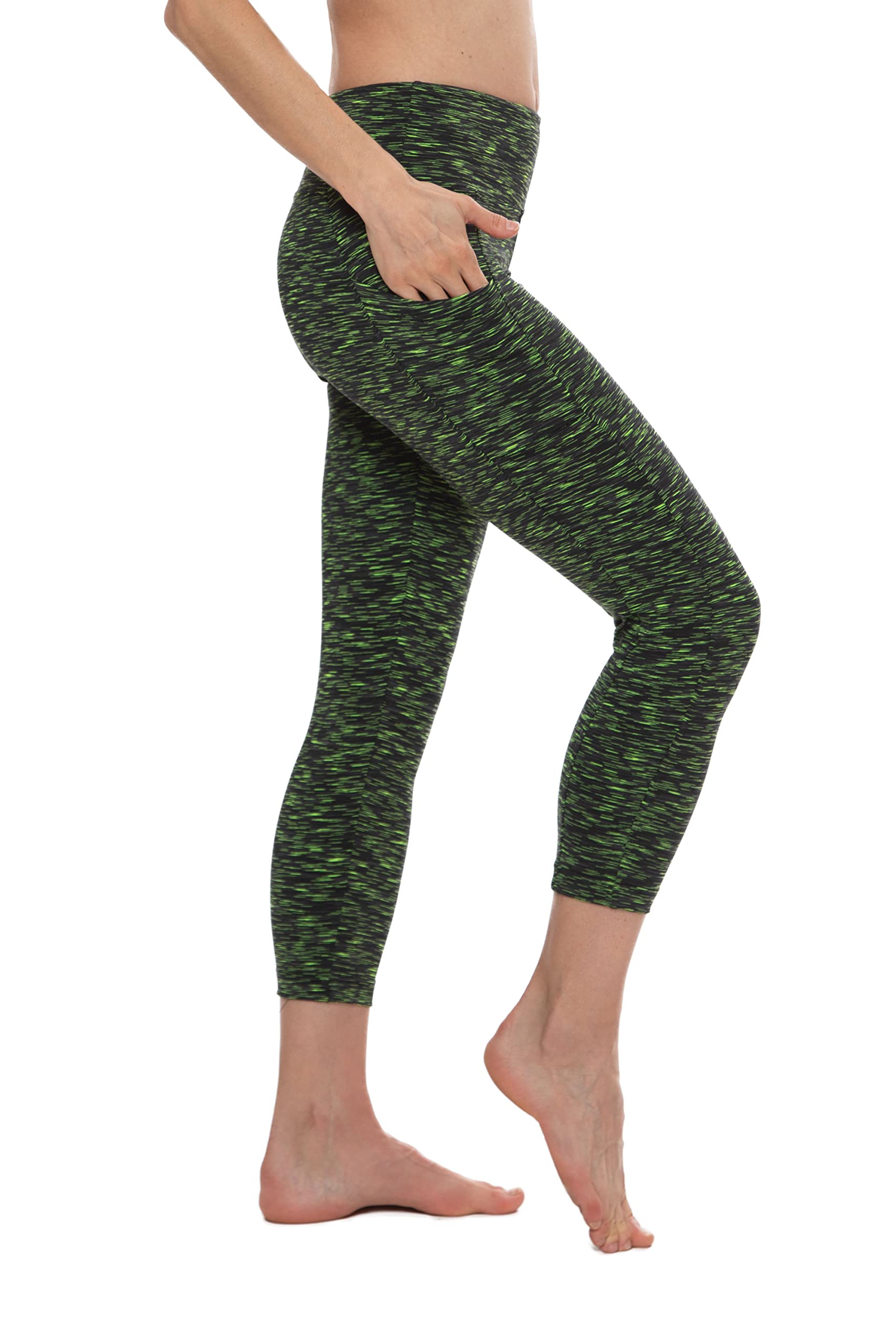Breathable High Waisted Capri Leggings with Pockets for Women - Nirlon Yoga Pants | Perfect for Workout, Running, Yoga & Casual Wear