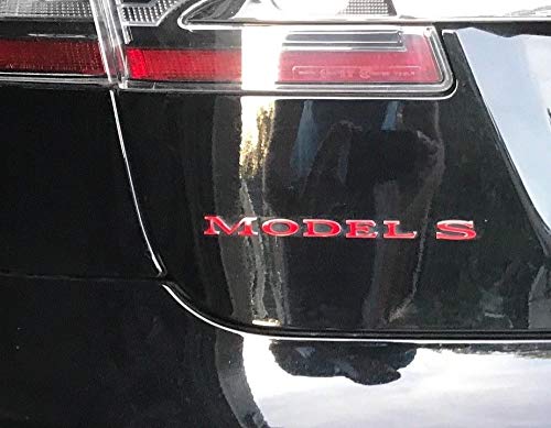 Premium Tesla Model S Car Decal Sticker - Red Gloss Vinyl for Exterior & Interior - Perfect for Car Enthusiasts, Gifts & Customization | Weatherproof & Easy to Apply