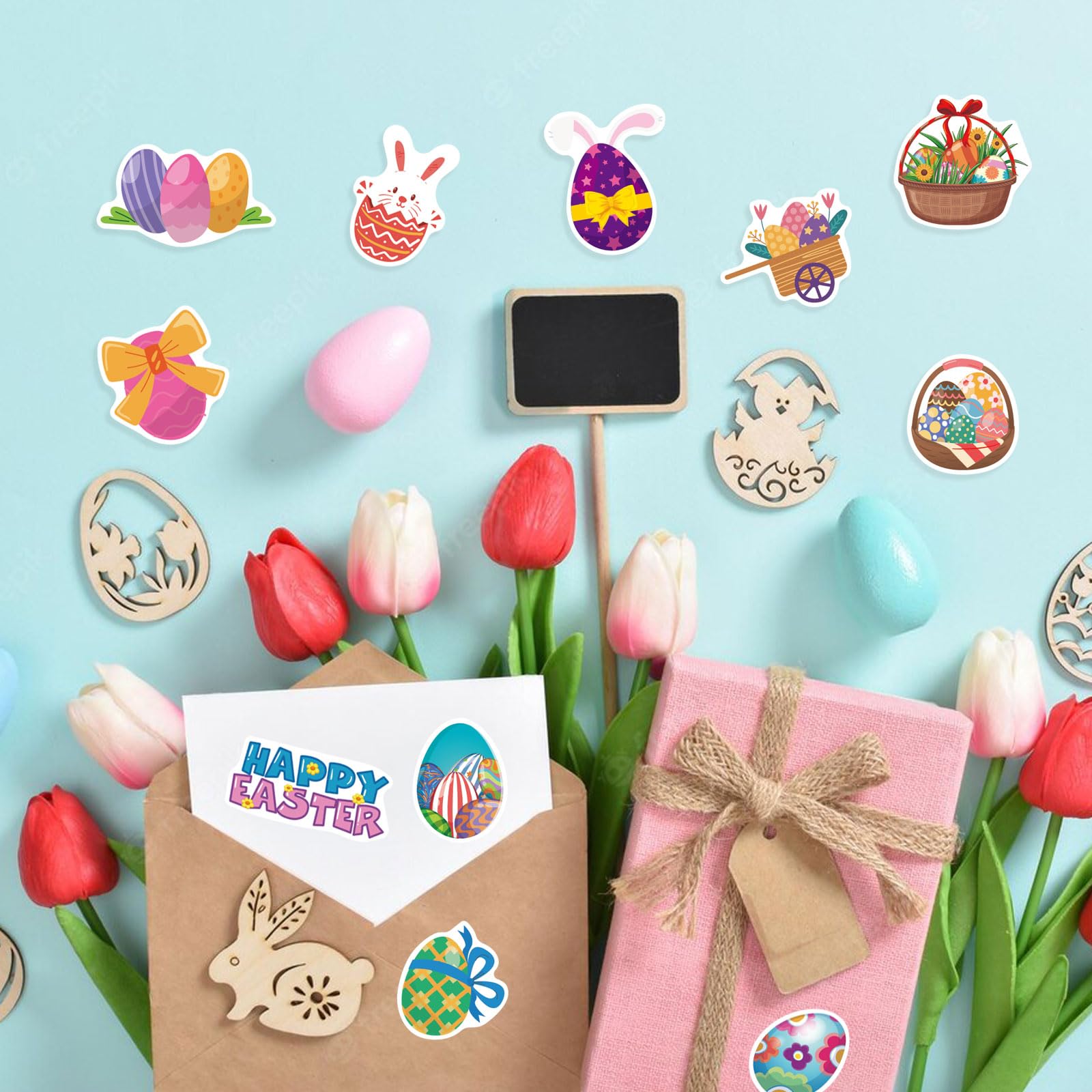 273 PCS Easter Stickers for Kids - Fun Spring Bunny & Egg Stickers for Easter Basket Stuffers, Party Favors, Scrapbooking & DIY Crafts