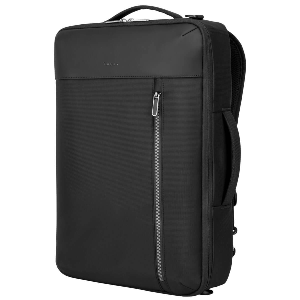 15.6 Inch Urban Convertible Backpack - Waterproof Laptop Bag with USB Charging Port for Men & Women, Perfect for Work, Travel & College (Black)