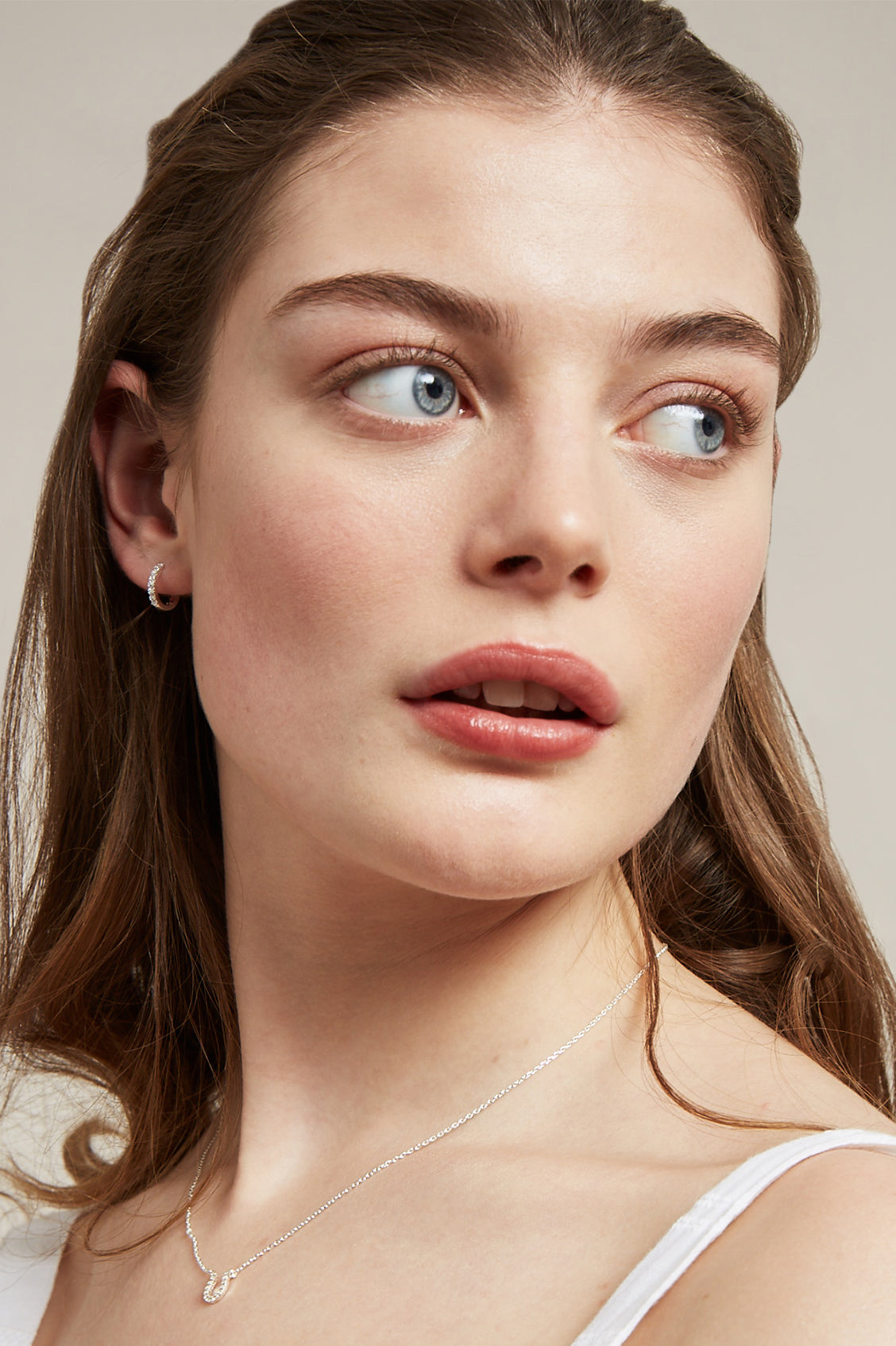 Sparkling White CZ Hoop Earrings for Women - Elegant Cubic Zirconia Studded Hanging Hoops - Perfect for Parties, Weddings & Everyday Wear