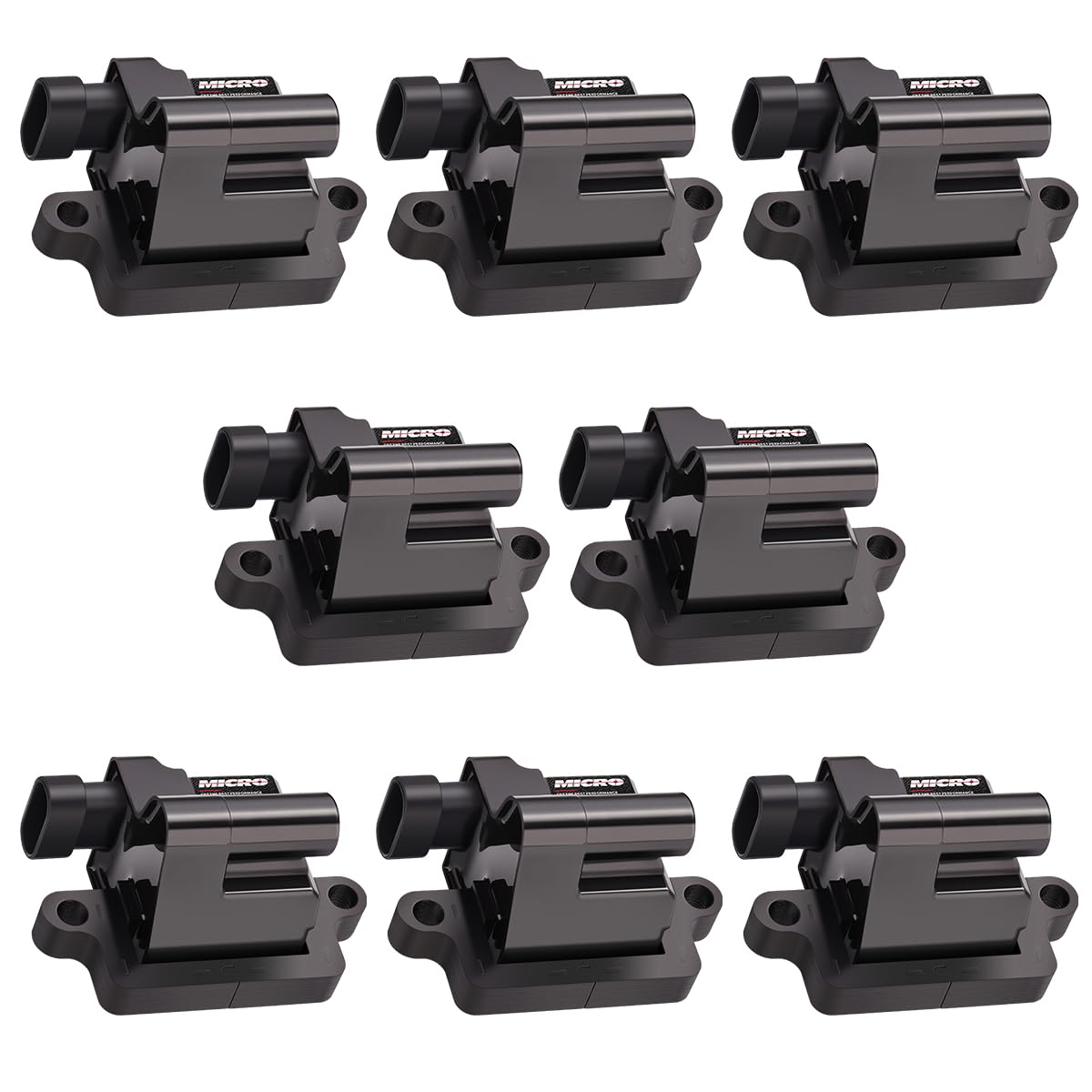 8-Piece Square Ignition Coil Pack Set - Compatible with Cadillac, Chevy, GMC (Escalade, Avalanche, Silverado, Suburban, Tahoe, Savanna, Sierra, Yukon) - Fits 4.8L 5.3L 6.0L 8.1L Engines - Direct Replacement for C1208 UF271 - Perfect for Engine Performance & Tune-Up