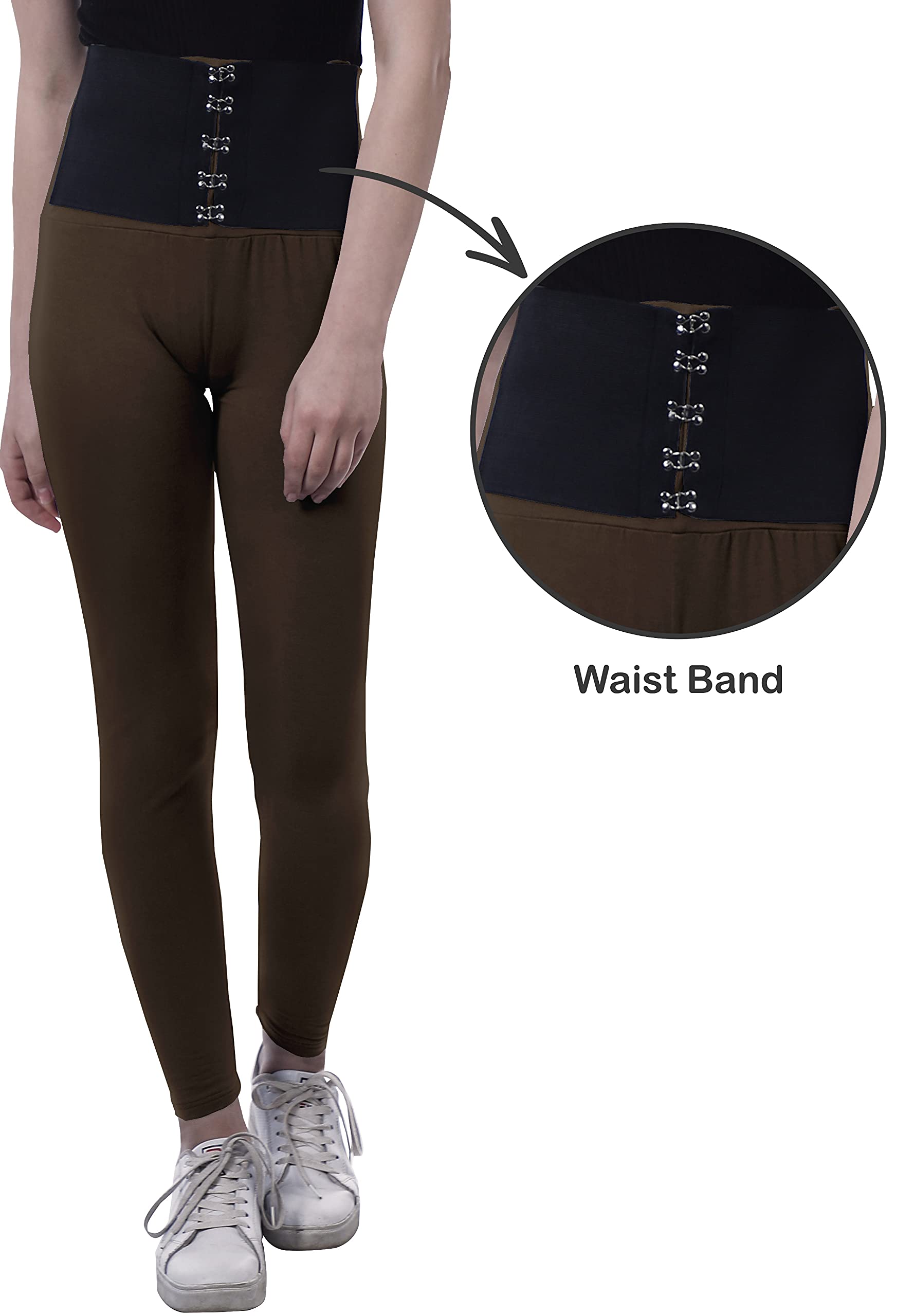 High Waisted Yoga Pants for Women - Corset Style Workout Leggings | Moomaya Trendy Fitness Wear for Yoga, Gym & Running