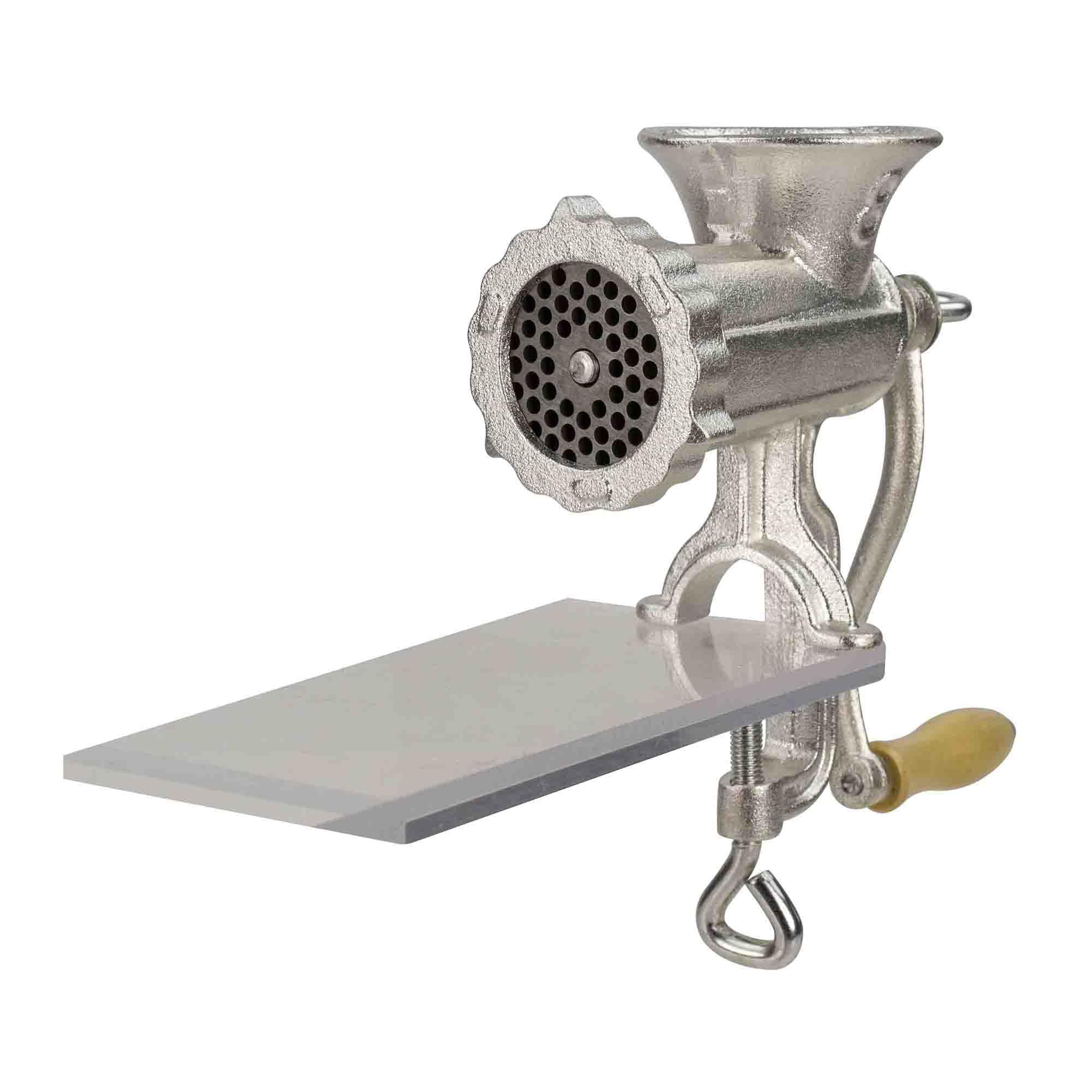 Premium #8 Cast Iron Heavy Duty Meat Grinder for Home & Commercial Use - Silver | Perfect for Grinding Beef, Pork, Sausage & Game Meat | Durable Kitchen & Butcher Shop Equipment