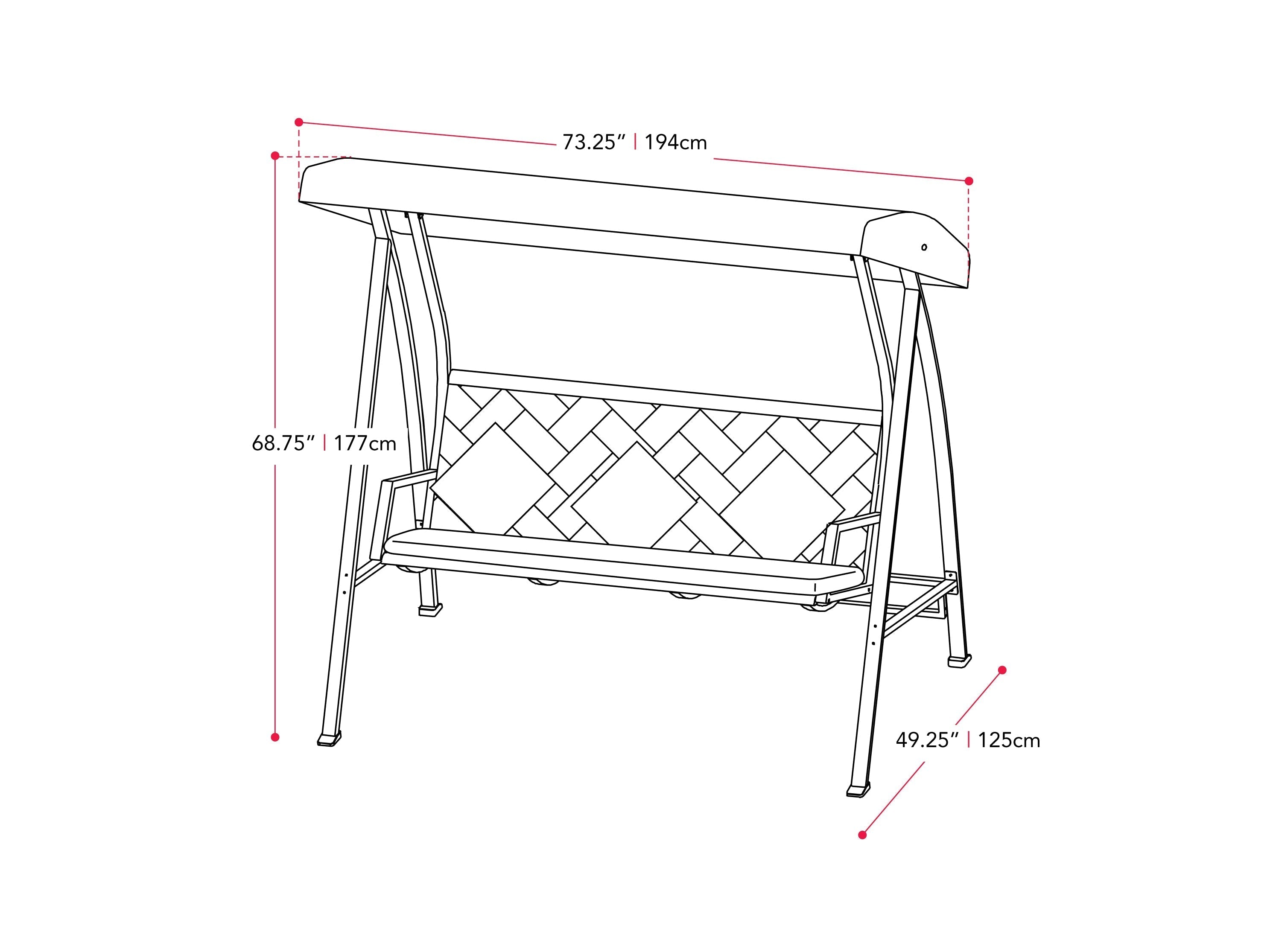 Outdoor Navy Blue Patio Swing with Canopy - Weather-Resistant Hanging Chair for Garden, Porch, or Backyard Relaxation