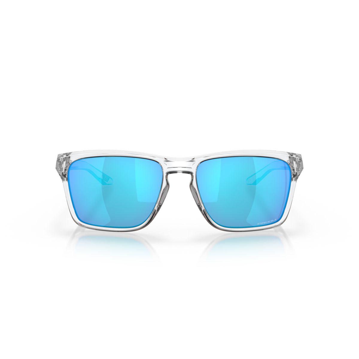 Oakley Sylas Sunglasses Polished Clear Frame with Prizm Sapphire Lenses - 0OO9448 944804 - Perfect for Running, Cycling & Outdoor Sports
