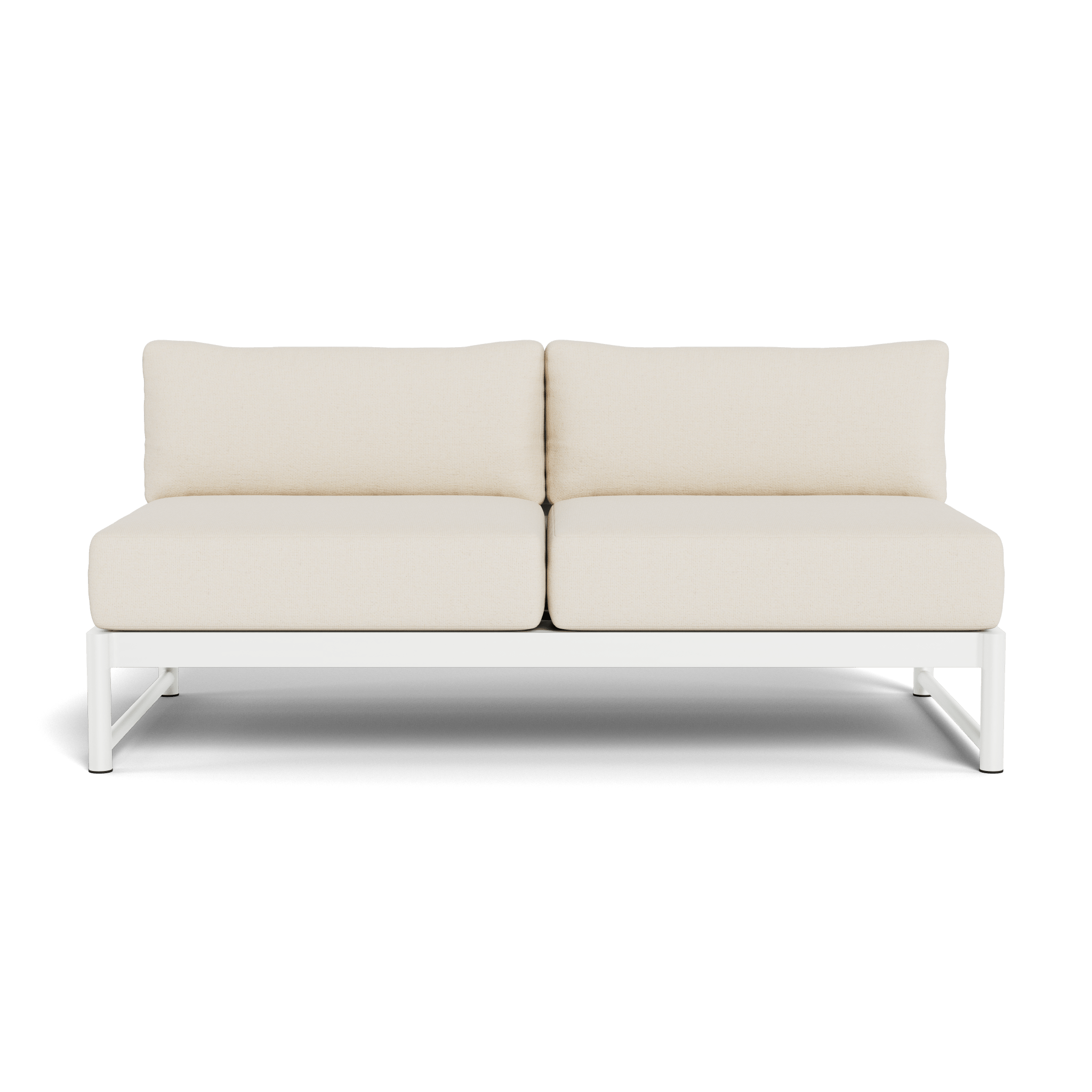 Breeze XL Aluminum 2-Seater Armless Outdoor Sofa - Patio, Poolside & Garden Lounge Furniture for Relaxing