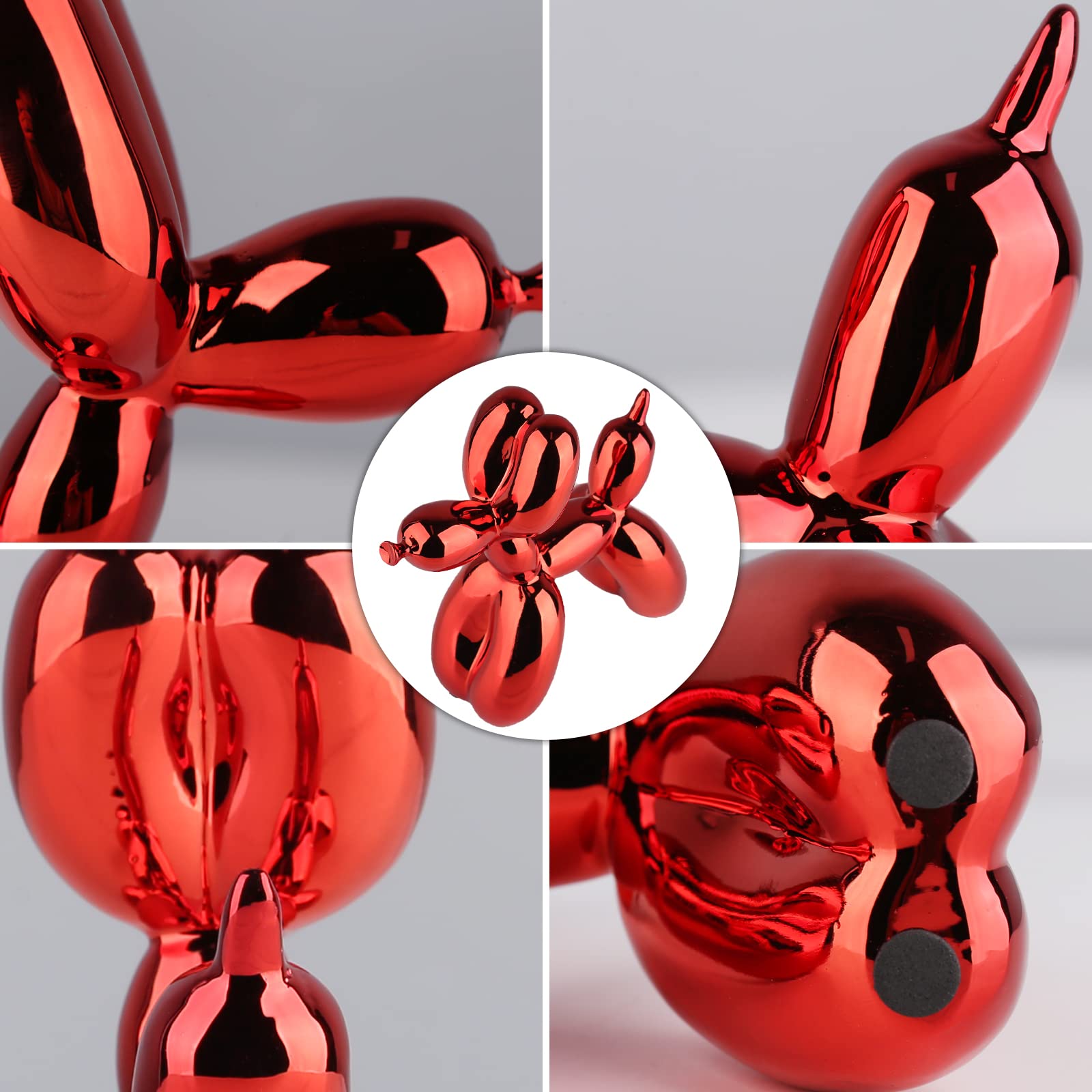 Gold Balloon Dog Sculpture - Modern Animal Statue for Office & Preppy Room Decor | Cute Small Figurine Gift for Home, Desk & Party Decorations
