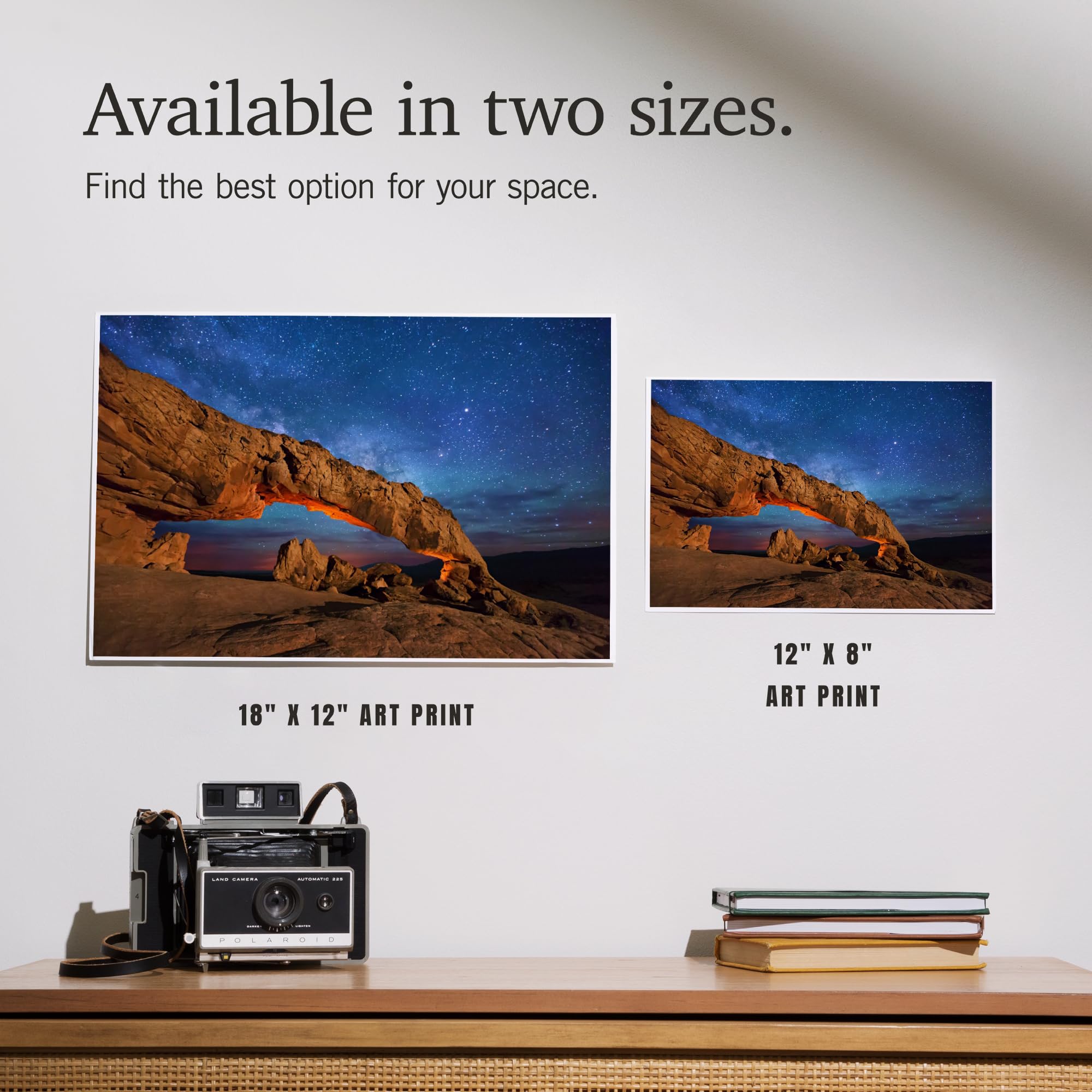 Lantern Press 12x18 Inch Grand Staircase-Escalante National Monument Art Print - Utah Landscape Wall Decor with Milky Way Arch - Perfect for Home, Office & Gift Giving