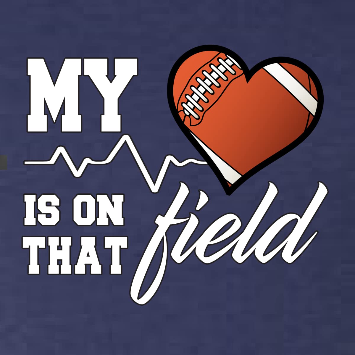My Heart is On That Football Field - Premium Tri-Blend Sports T-Shirt for Men | Comfortable Athletic Wear for Game Day, Training & Casual Outfits