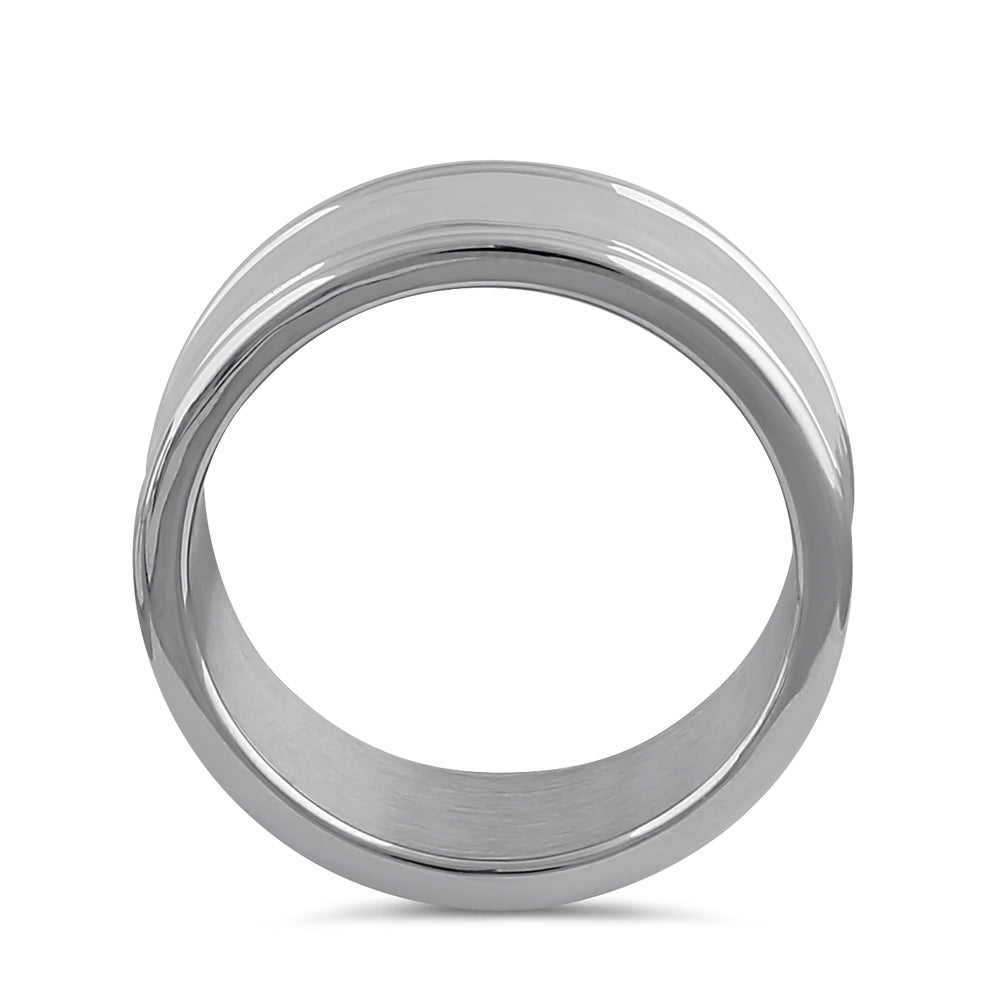Premium Stainless Steel Textured Men's Wedding Band Ring - Durable Comfort Fit for Men - Perfect for Engagement, Anniversary, and Everyday Wear