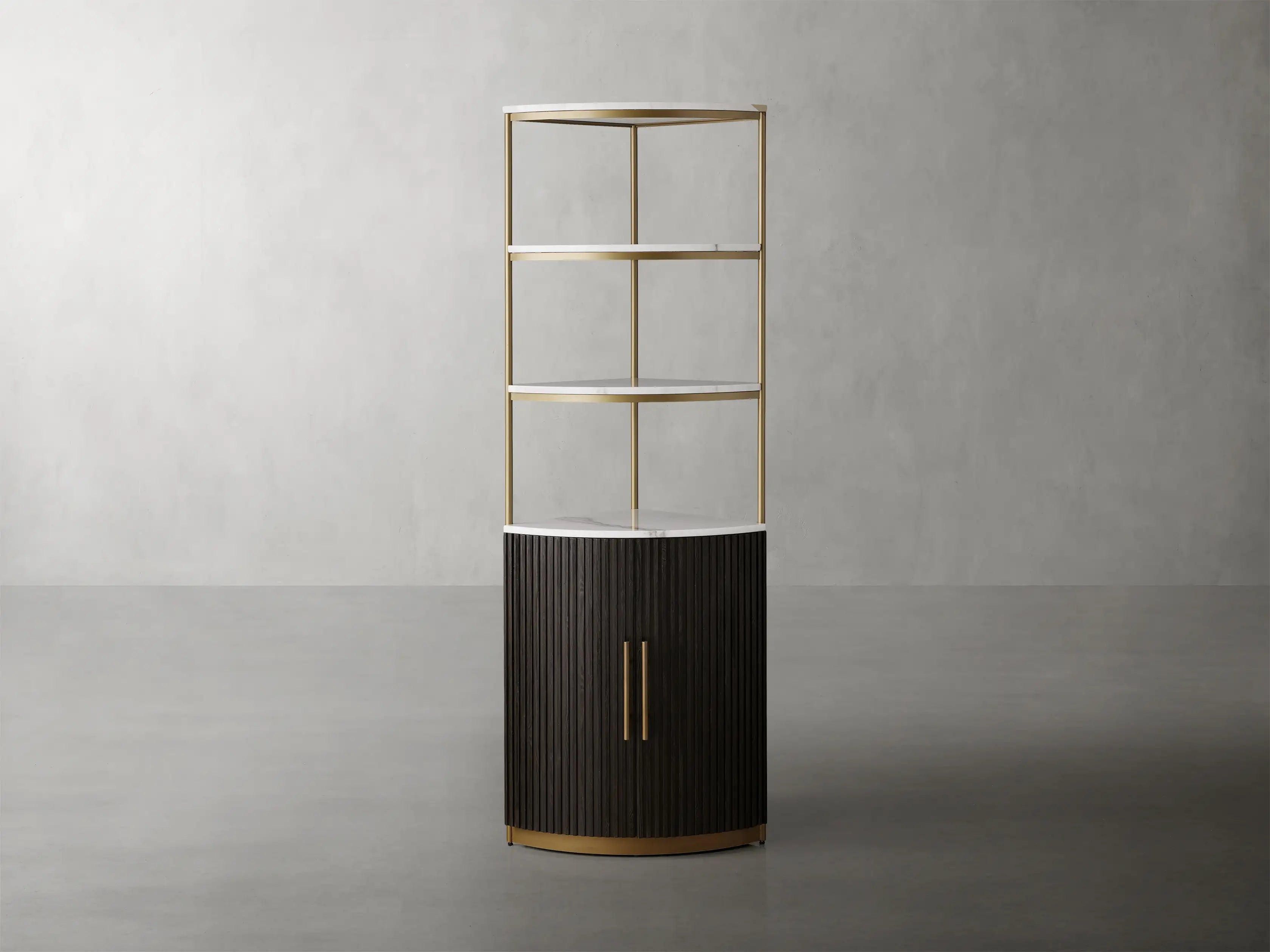 Stylish Fimley Corner Cabinet - Space-Saving Storage Solution for Living Room, Kitchen & Bathroom | Perfect for Small Spaces & Home Organization