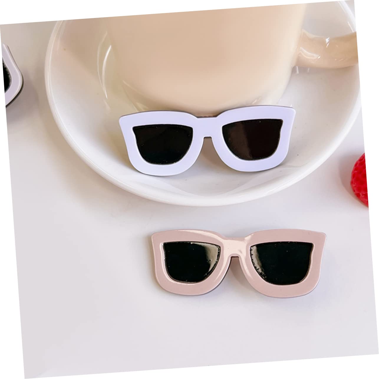 Minkissy 6pcs Girls Hair Clips - Cute Sunglasses Shaped Bang Barrettes for Kids, Fun Hair Accessories for Parties, School, and Daily Use