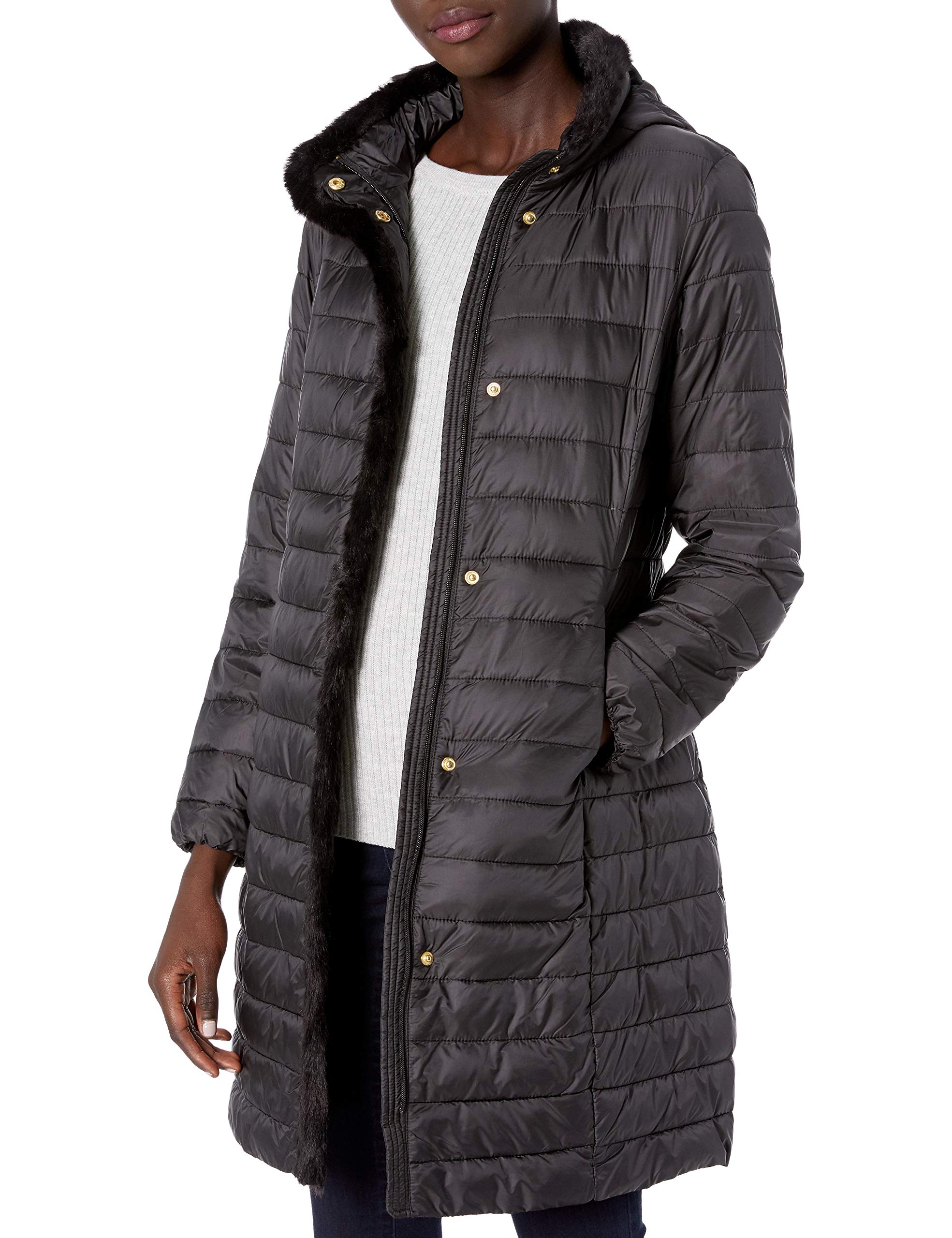 Cole Haan Women's Iridescent Down Jacket - Lightweight Warm Winter Puffer Coat with Water-Resistant Shell for Outdoor Activities & City Commute
