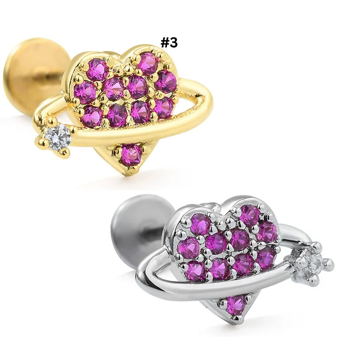 20G Surgical Steel Cartilage Earrings - Star & Butterfly Stud Earrings for Women | Hypoallergenic, Body Jewelry for Pierced Ears | Perfect for Everyday Wear, Parties & Gifts