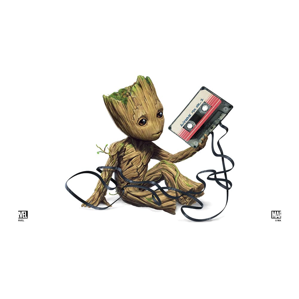 Marvel Groot Insulated Stainless Steel Water Bottle 17 oz - Leak Proof, BPA Free, Double Wall Vacuum Insulation - Perfect for Gym, Hiking, Travel & School - Multicolor Design