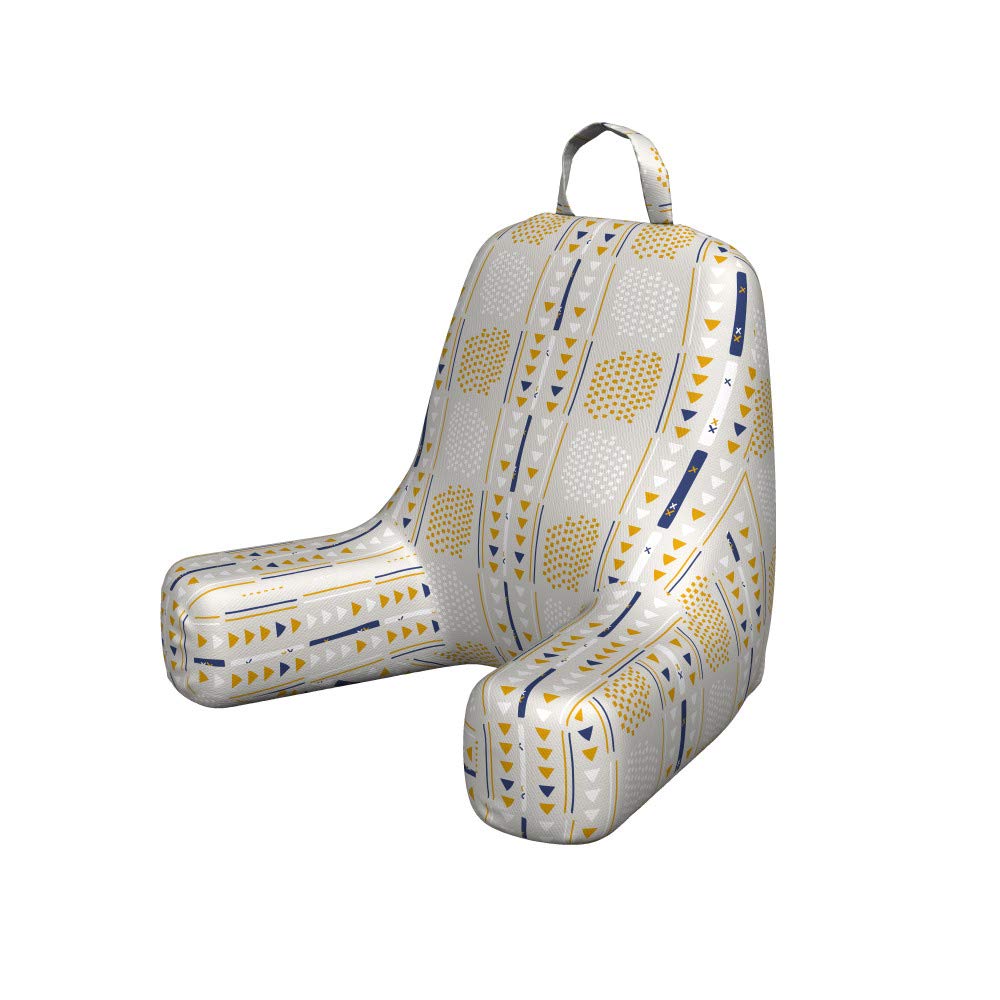Ambesonne Yellow White Reading Pillow Cover - Soft Geometric Design for Bed Rest & Reading Comfort