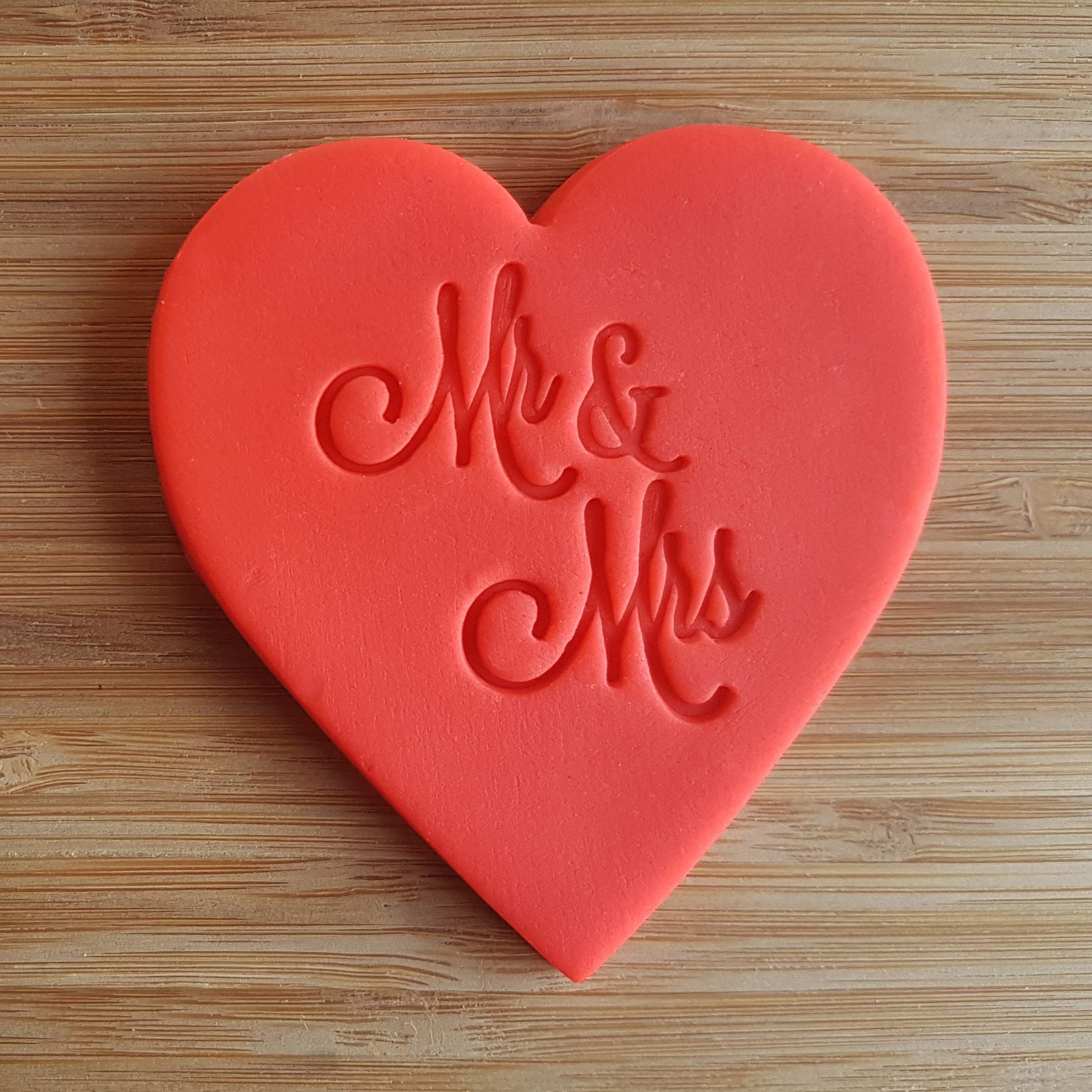 Mr & Mrs Cookie Stamp Set - Fondant Embosser & Icing Stamp for Wedding Cakes, Biscuits & Cupcakes - Perfect for Wedding Decorations, Anniversary Celebrations & Baking Parties