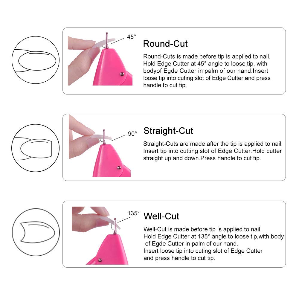 Cosluxe Professional Acrylic Nail Clipper - Precision Nail Cutter for Fake & Artificial Nails, Manicure Tool with Sharp Blades for Salon & Home Use (1 Piece) - Perfect for Nail Art, Acrylic Tips & False Nail Trimming