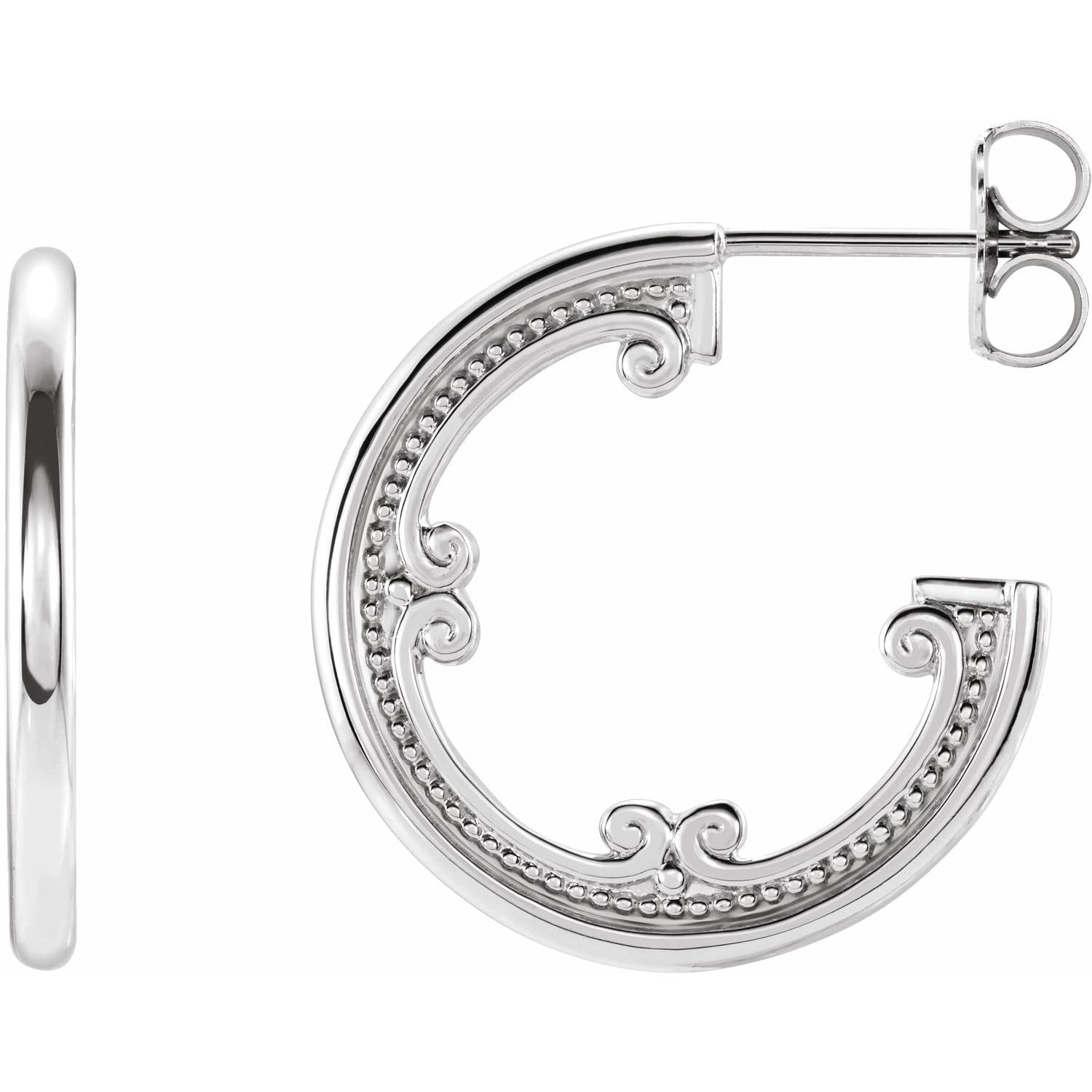 14K Gold, Sterling Silver & Platinum Vintage Hoop Earrings for Women - Elegant & Timeless Jewelry for Everyday Wear, Parties & Special Occasions