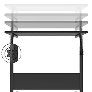 SogesGame Mobile Side Table with Wheels - Black Rolling End Table with Casters for Living Room, Bedroom, or Office - Portable Snack Table for Home Use