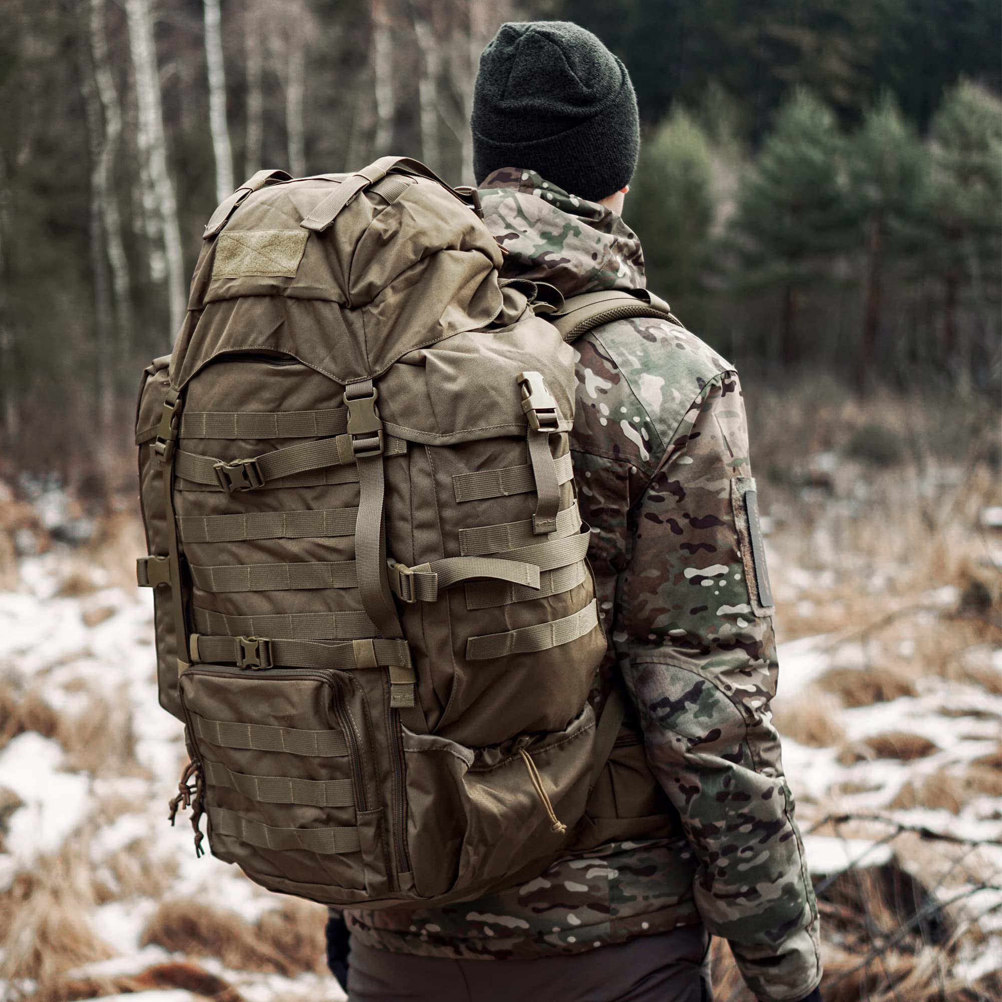 Mardingtop 70L Military Tactical Backpack - Waterproof Hiking Backpack for Outdoor Camping, Trekking, Mountaineering & Travel - Large Capacity Durable Rucksack for Adventure Enthusiasts