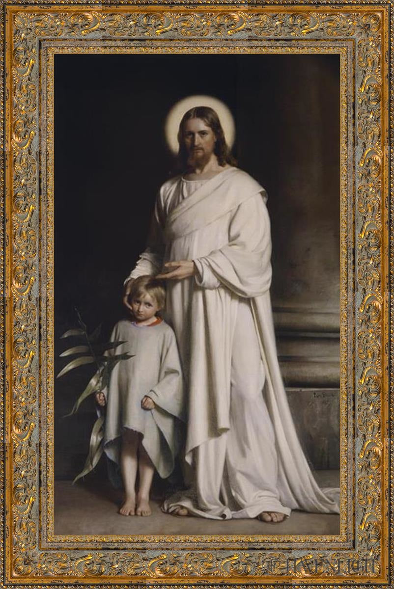 Christ With Boy By Carl Bloch - Religious Wall Art, Christian Home Decor, Biblical Painting for Living Room & Church